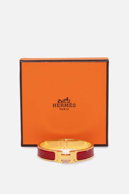 Hermes Clic H Bracelet Red