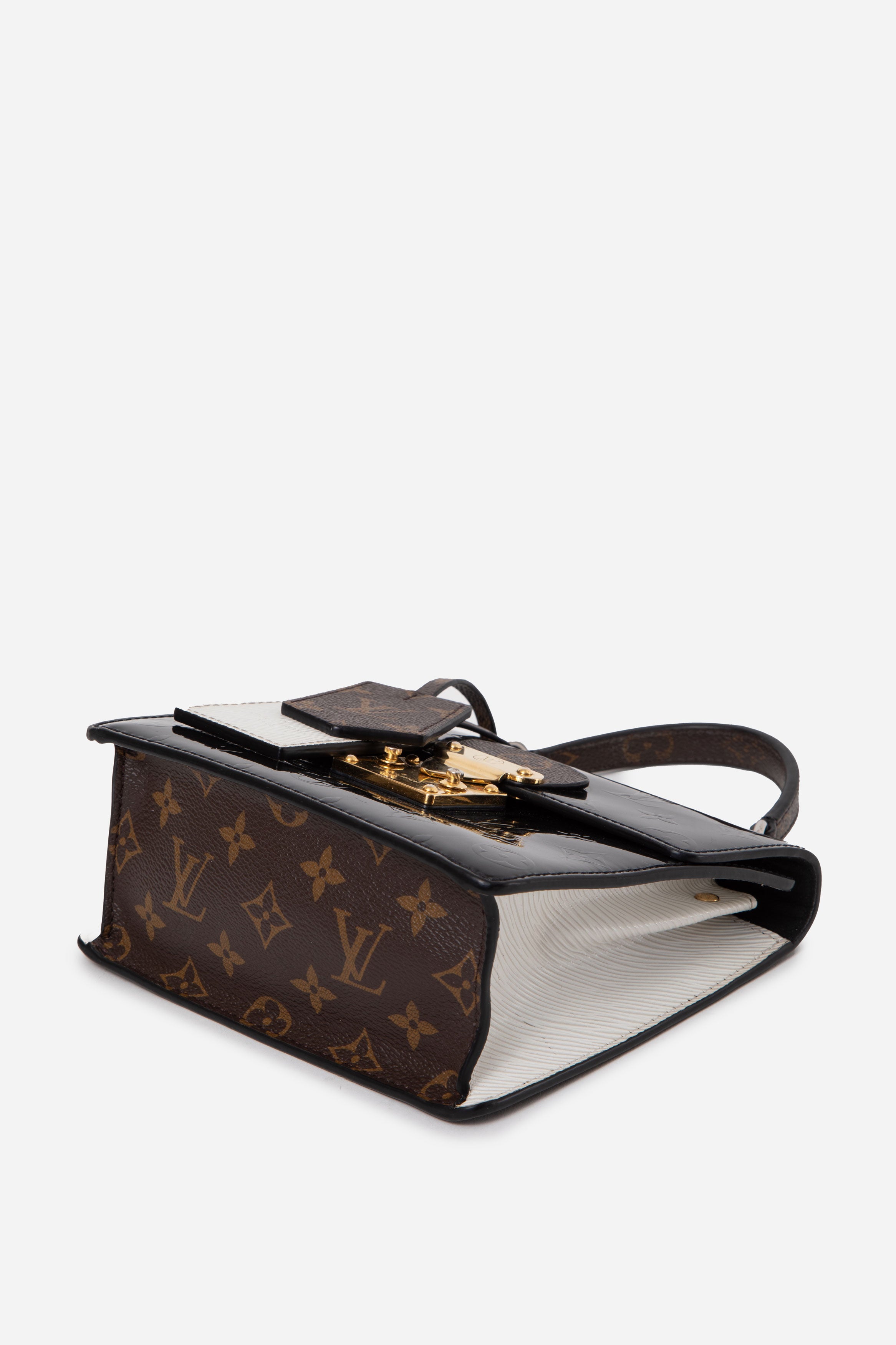 Louis Vuitton 2021 Black Vernis Spring Street Top Handle Bag With Strap