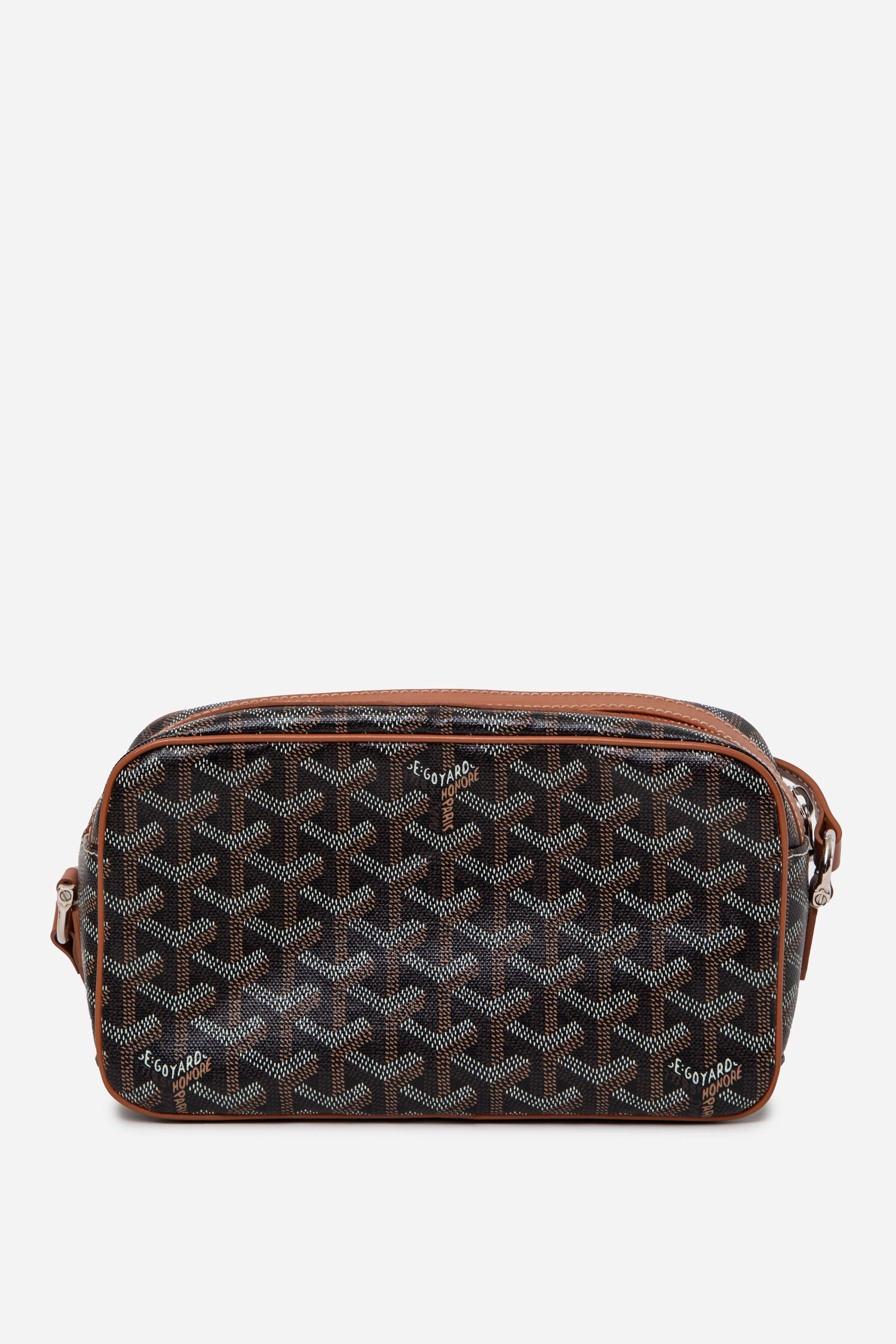 Goyard 2021 Goyardine Black Gold Sac Cap Vert Crossbody Bag
