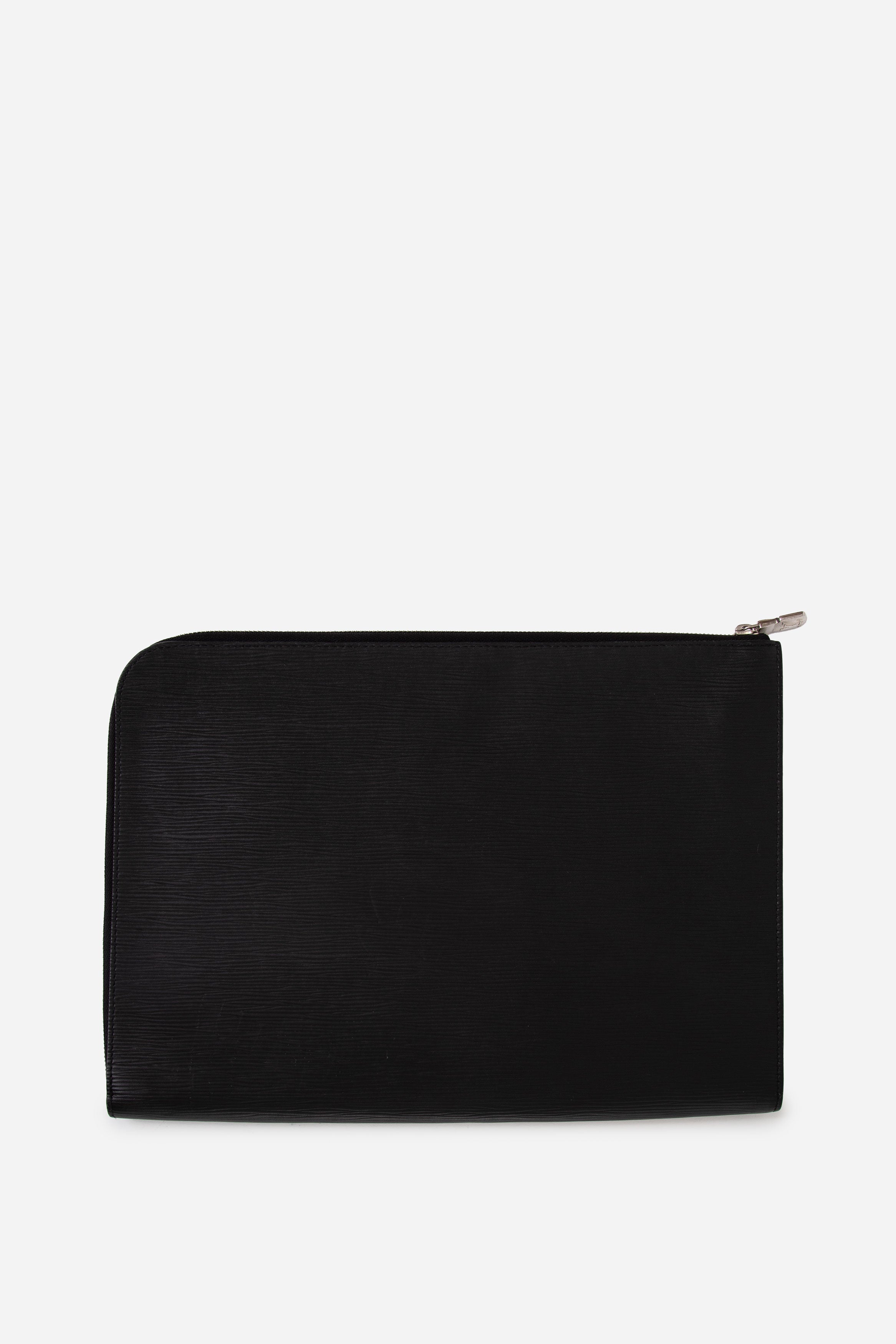 Louis Vuitton Black Epi GM Bolso Clutch Pochette Jour Clutch