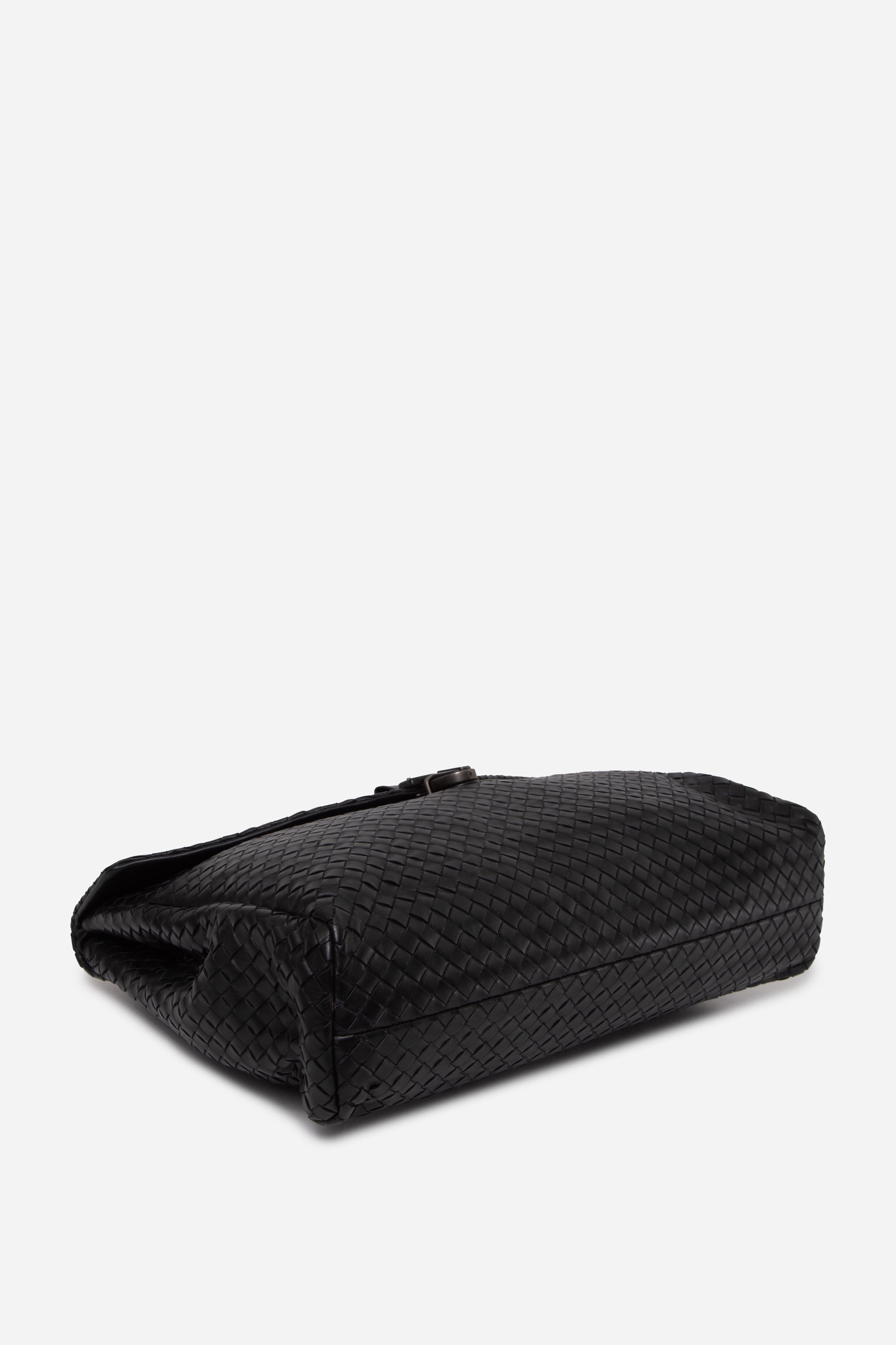 Bottega Veneta Black Intrecciato Briefcase