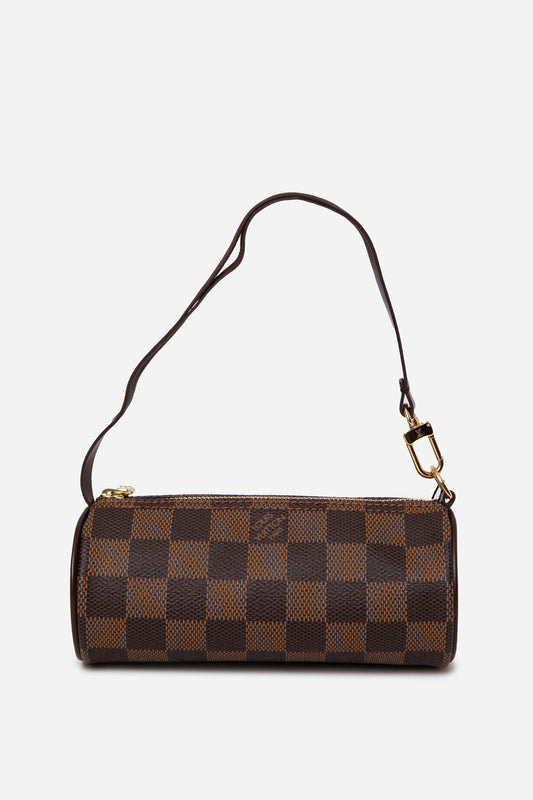 LOUIS VUITTON 90's Damier Ebene PAPILLON ATTACHED POUCH