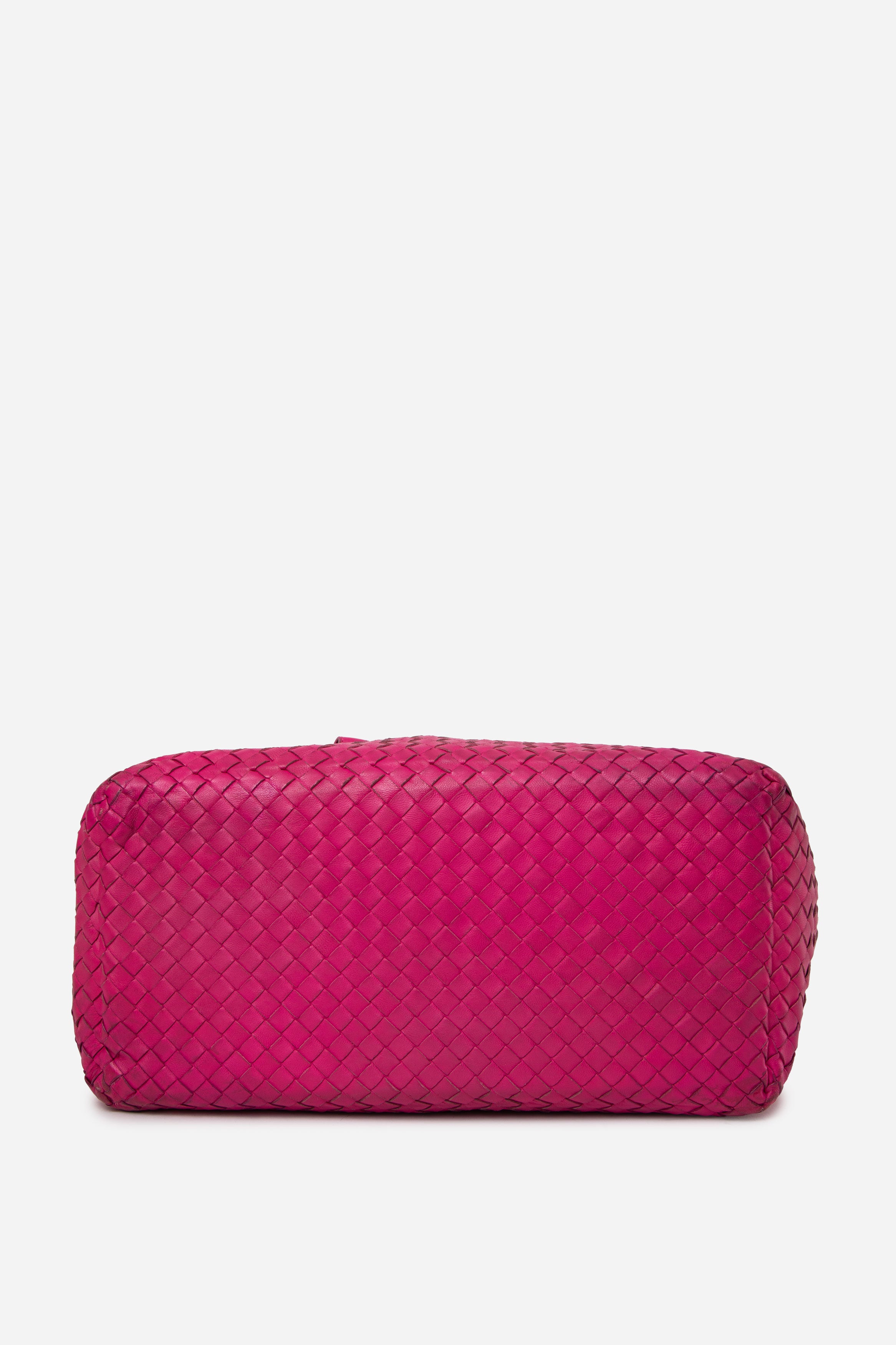 Bottega Veneta Leather Intrecciato Tote Bag Pink