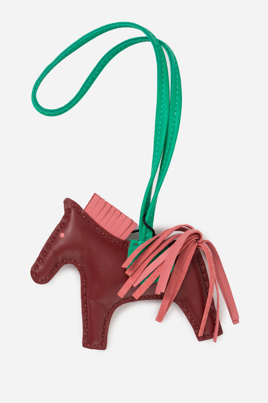 Hermes Leather Bleu Rodeo MM