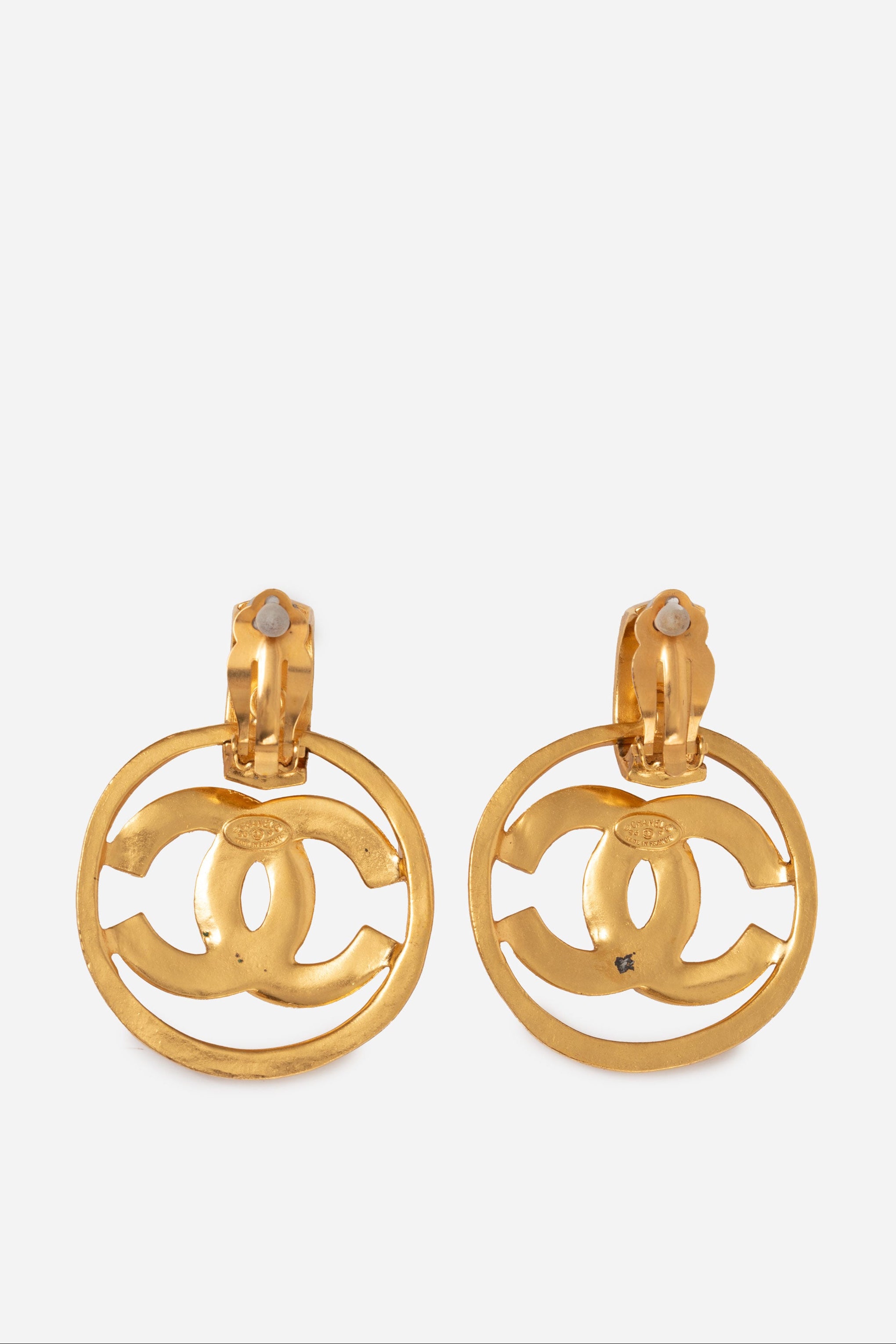 Pre-owned Chanel 1996 Hoop Earrings Clip-on