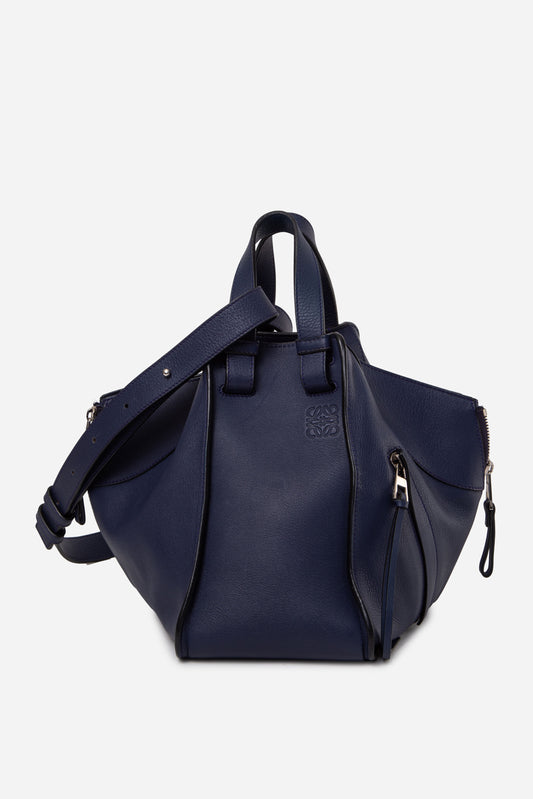 Loewe Navy Grained Calfskin Small Hammock Shoulder Bag