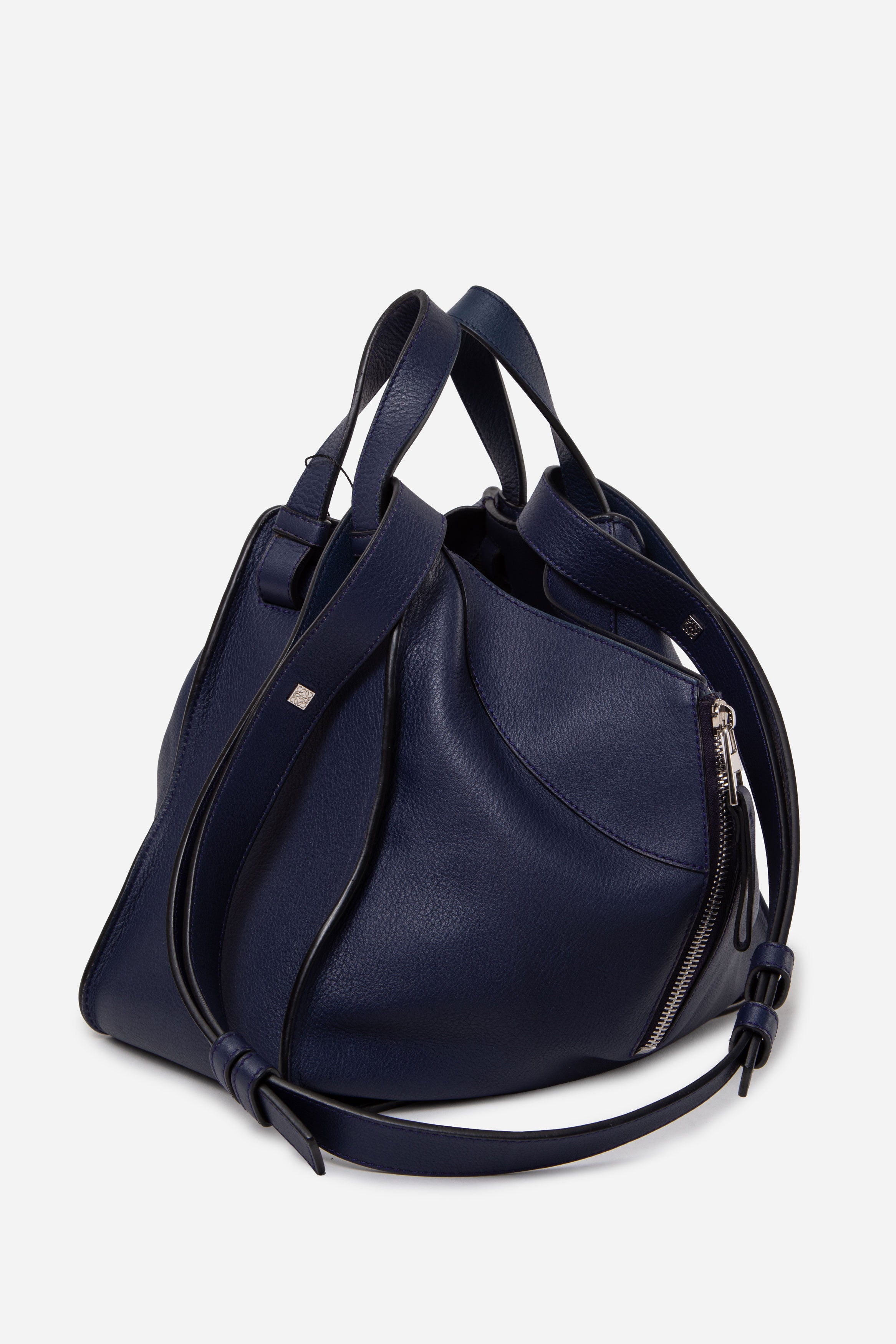 Loewe Navy Grained Calfskin Small Hammock Shoulder Bag