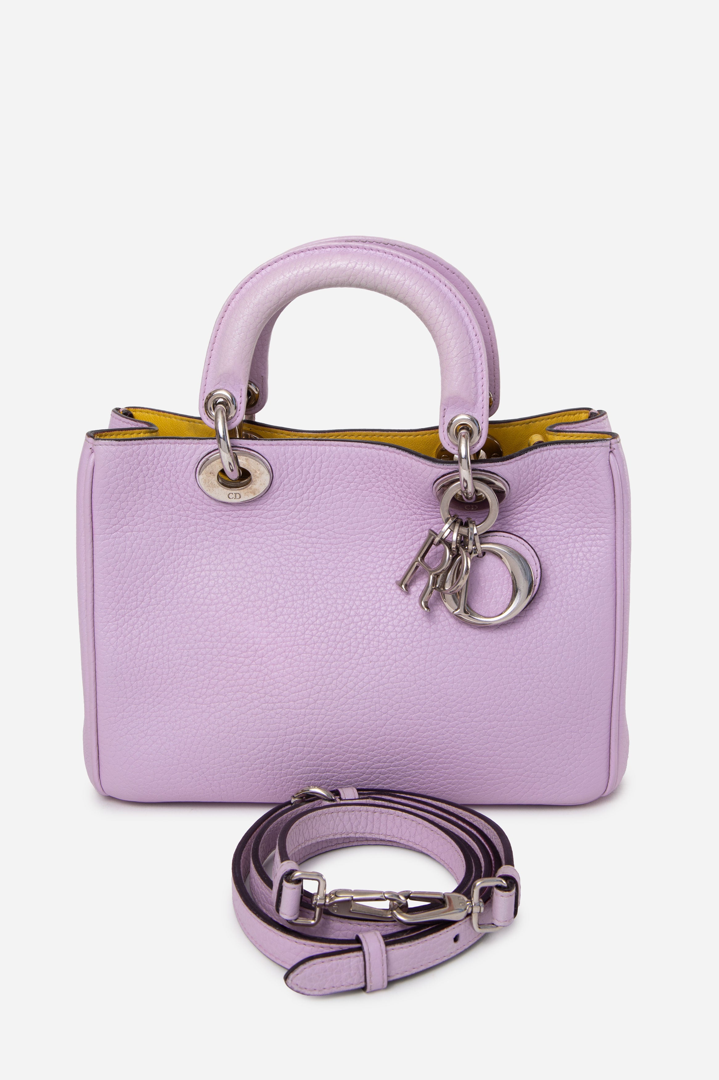 Christian Dior Purple Calfskin Mini Diorissimo Bag