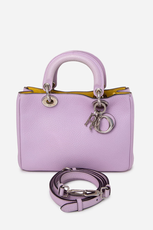 Christian Dior Purple Calfskin Mini Diorissimo Bag
