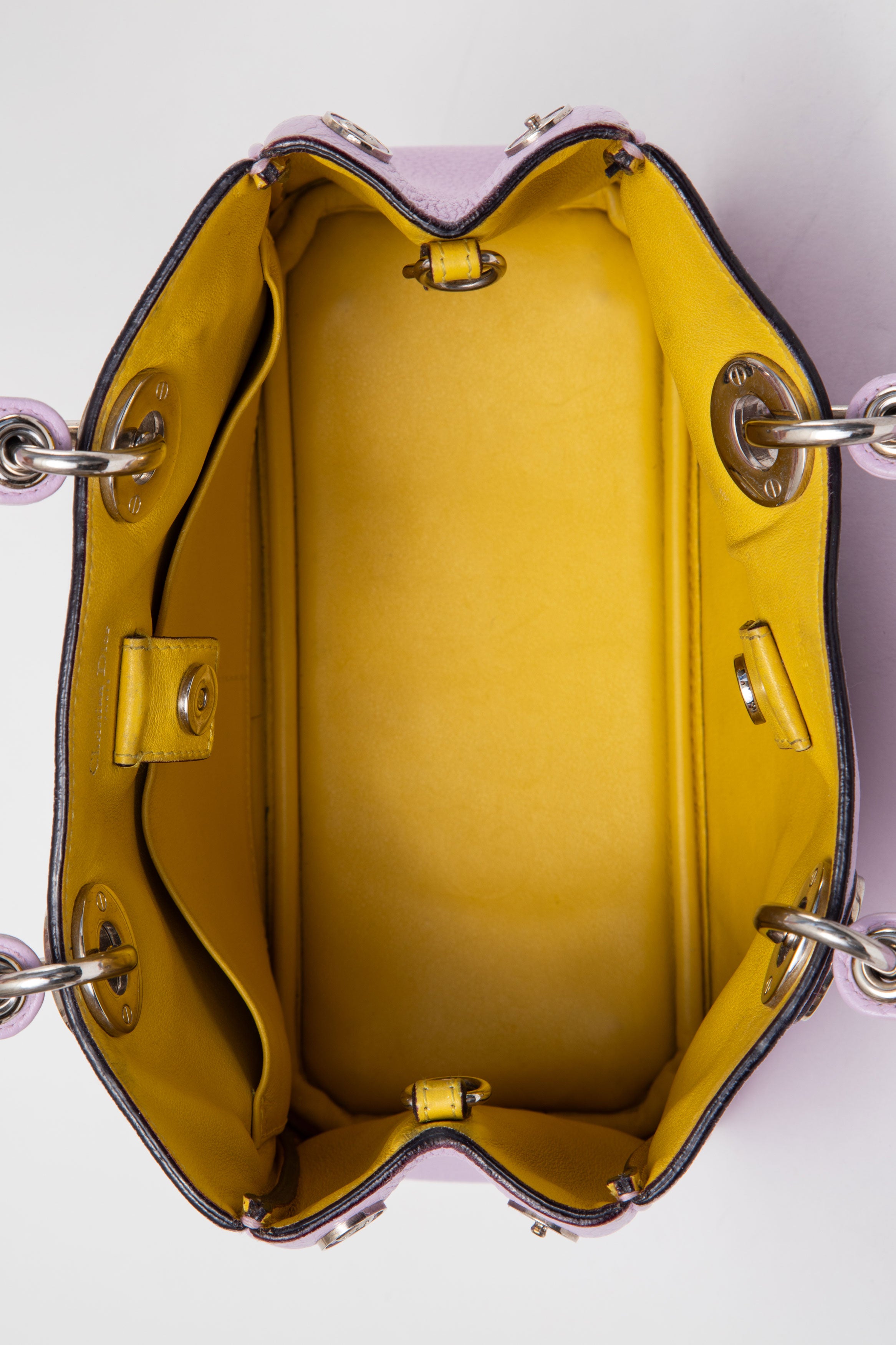 Christian Dior Purple Calfskin Mini Diorissimo Bag