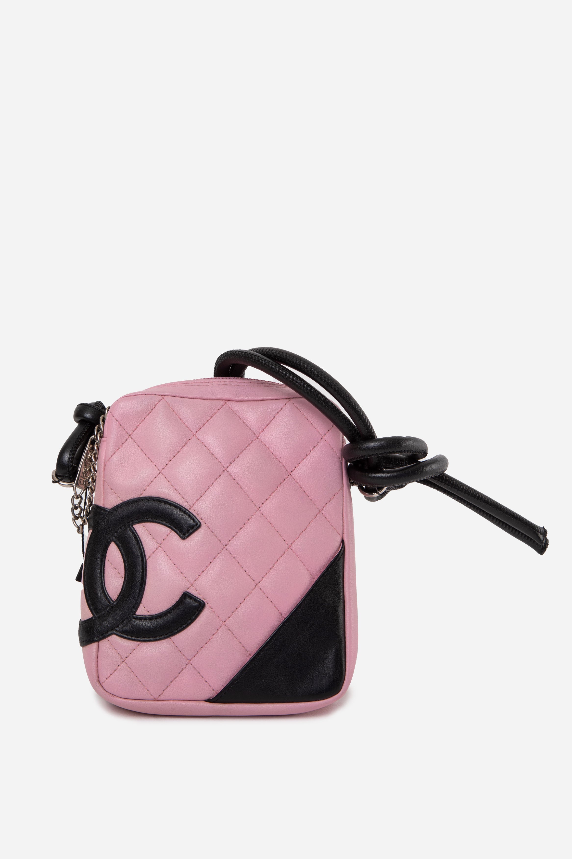 Pre-Owned Chanel 2005 Pink Calfskin Quilted Cambon Crossbody Bag