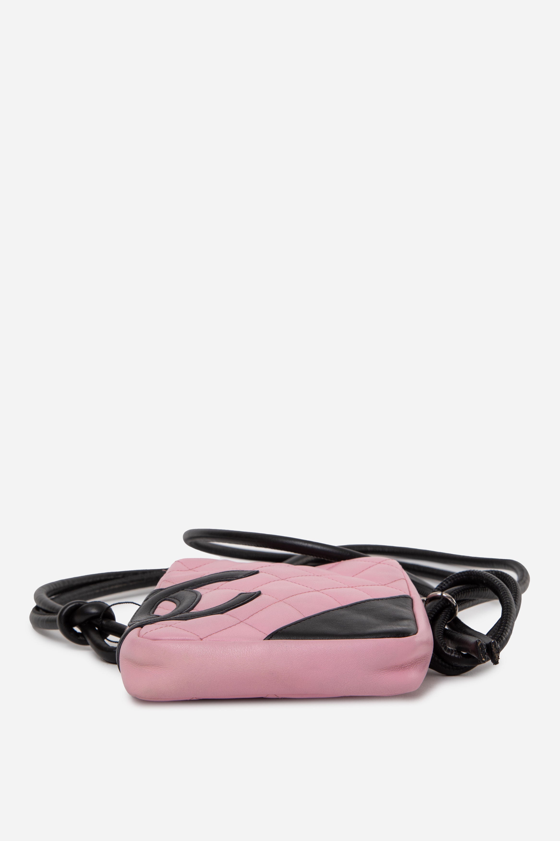 Pre-Owned Chanel 2005 Pink Calfskin Quilted Cambon Crossbody Bag