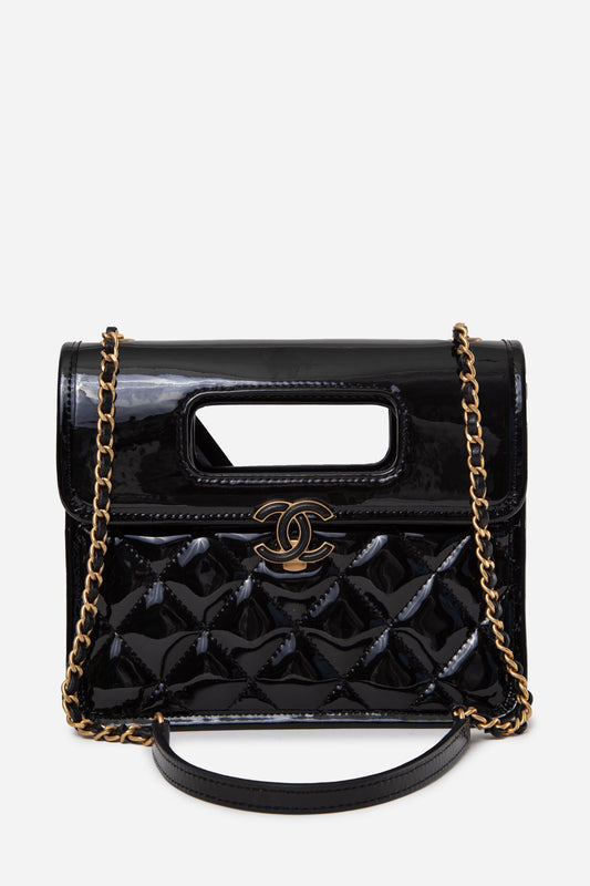 Pre-Owned Chanel 2023 Graphic Catch Flap Chain Bag