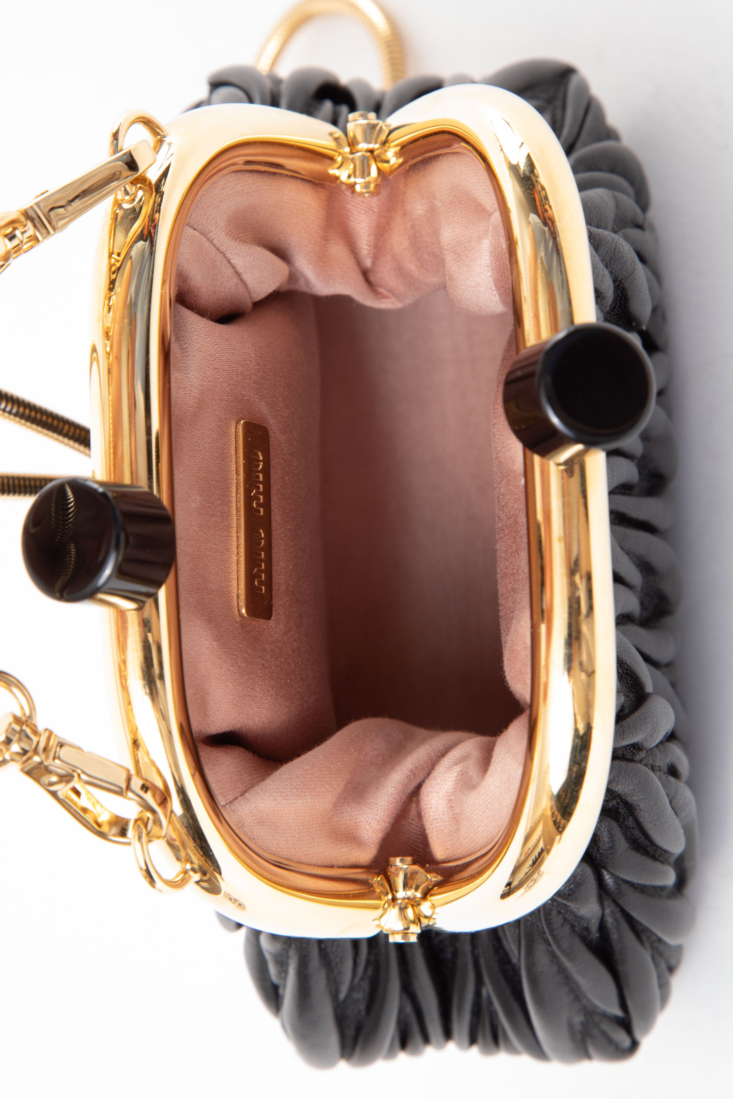 Miu Miu Miu Belle Mini matelassé leather clutch