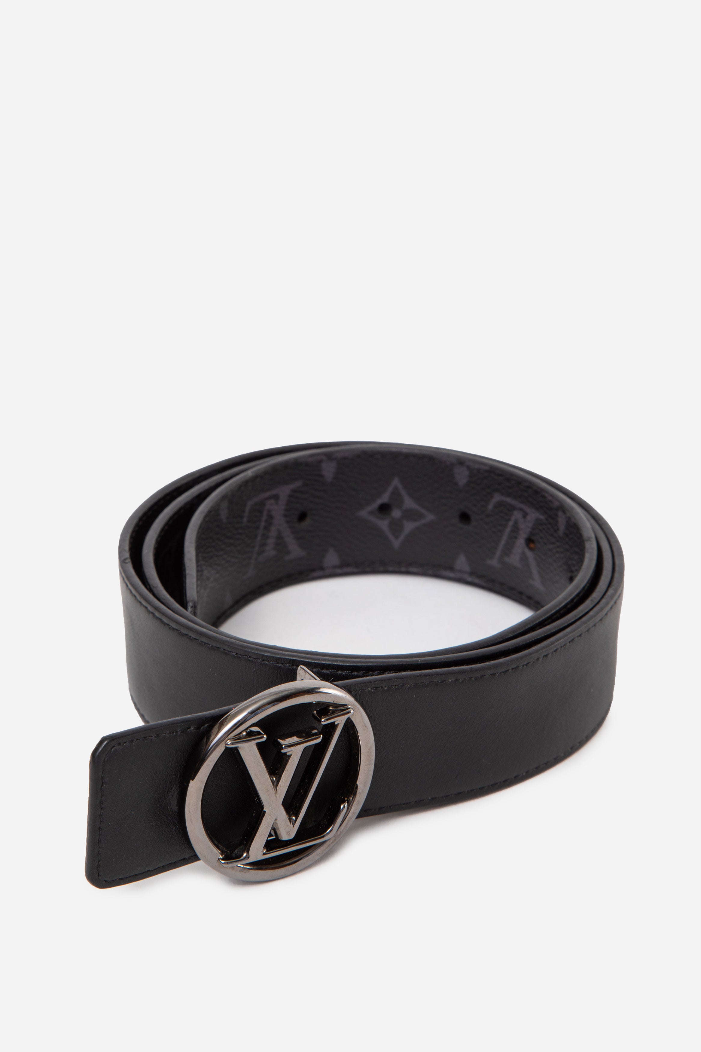 Louis Vuitton Monogram Eclipse Canvas 40mm Reversible Belt #100/40