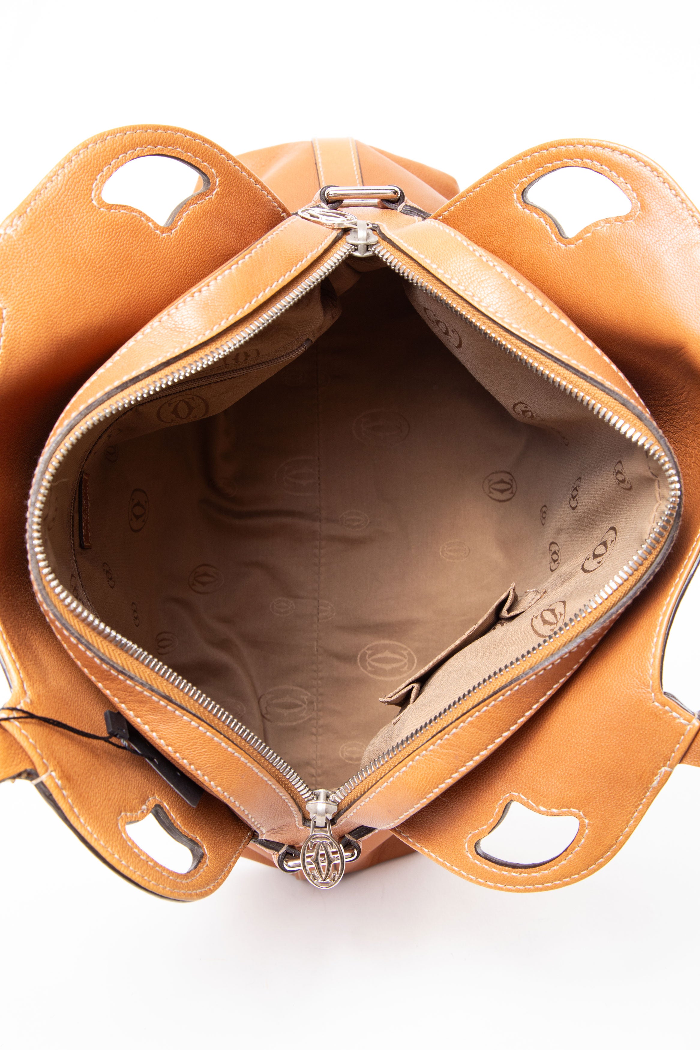 Cartier Brown Leather Small Marcello de Cartier Bag