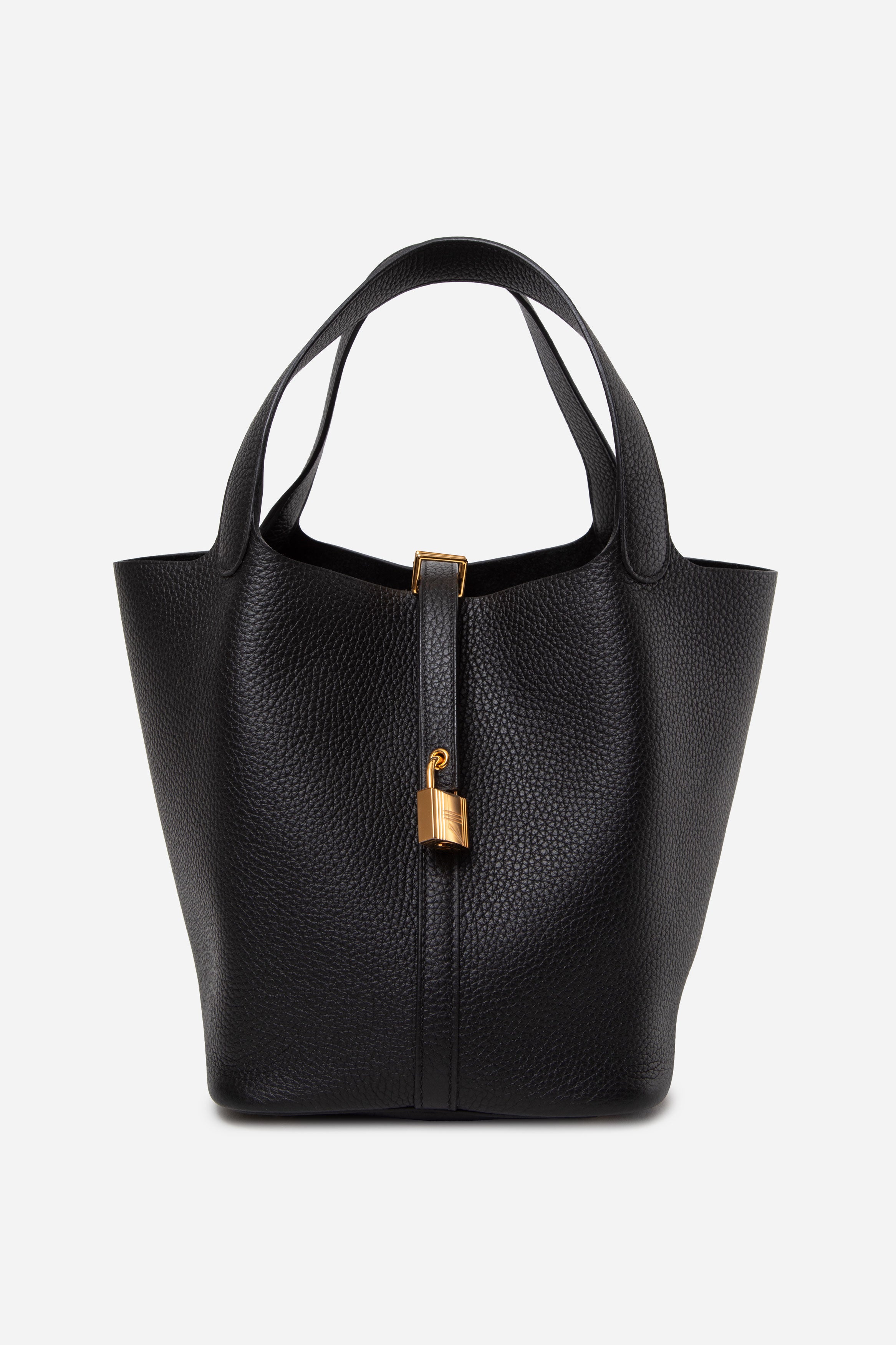 Hermes 2022 Clemence Leather Picotin Lock 22 Black