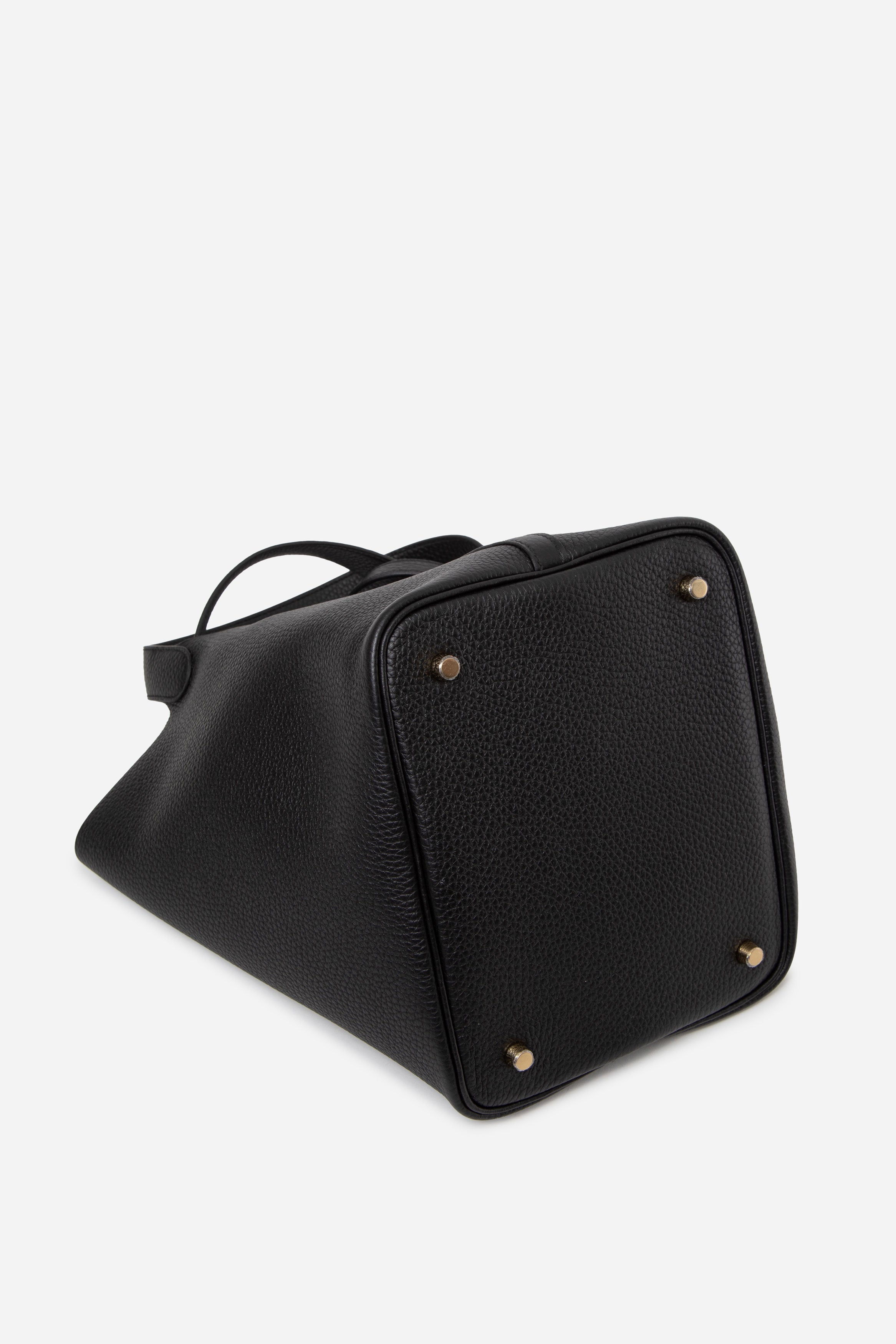 Hermes 2022 Clemence Leather Picotin Lock 22 Black