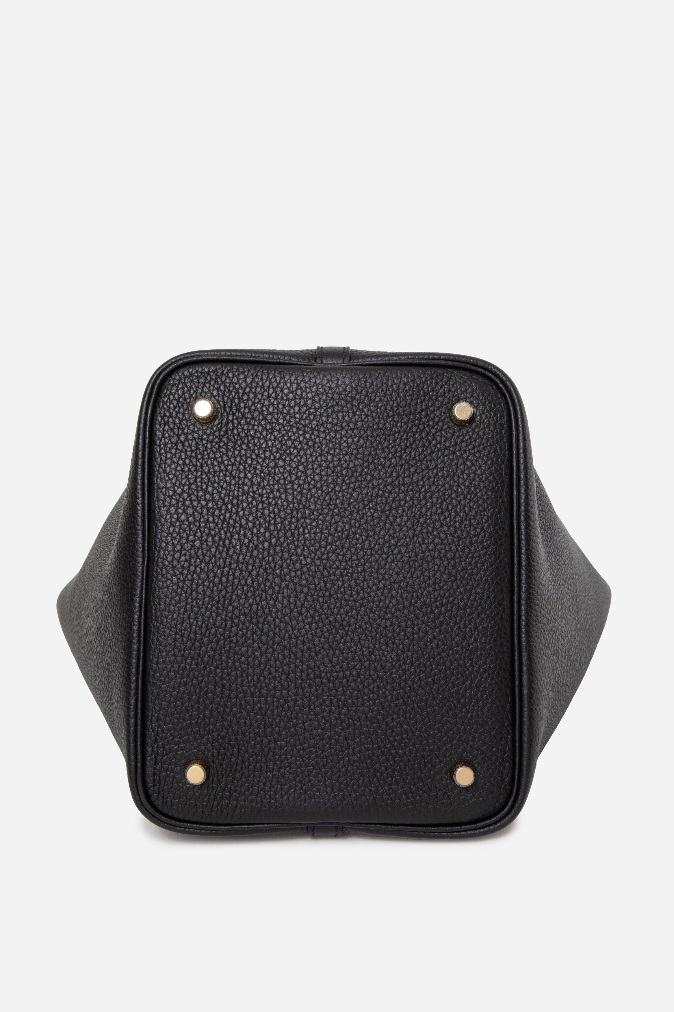 Hermes 2022 Clemence Leather Picotin Lock 22 Black