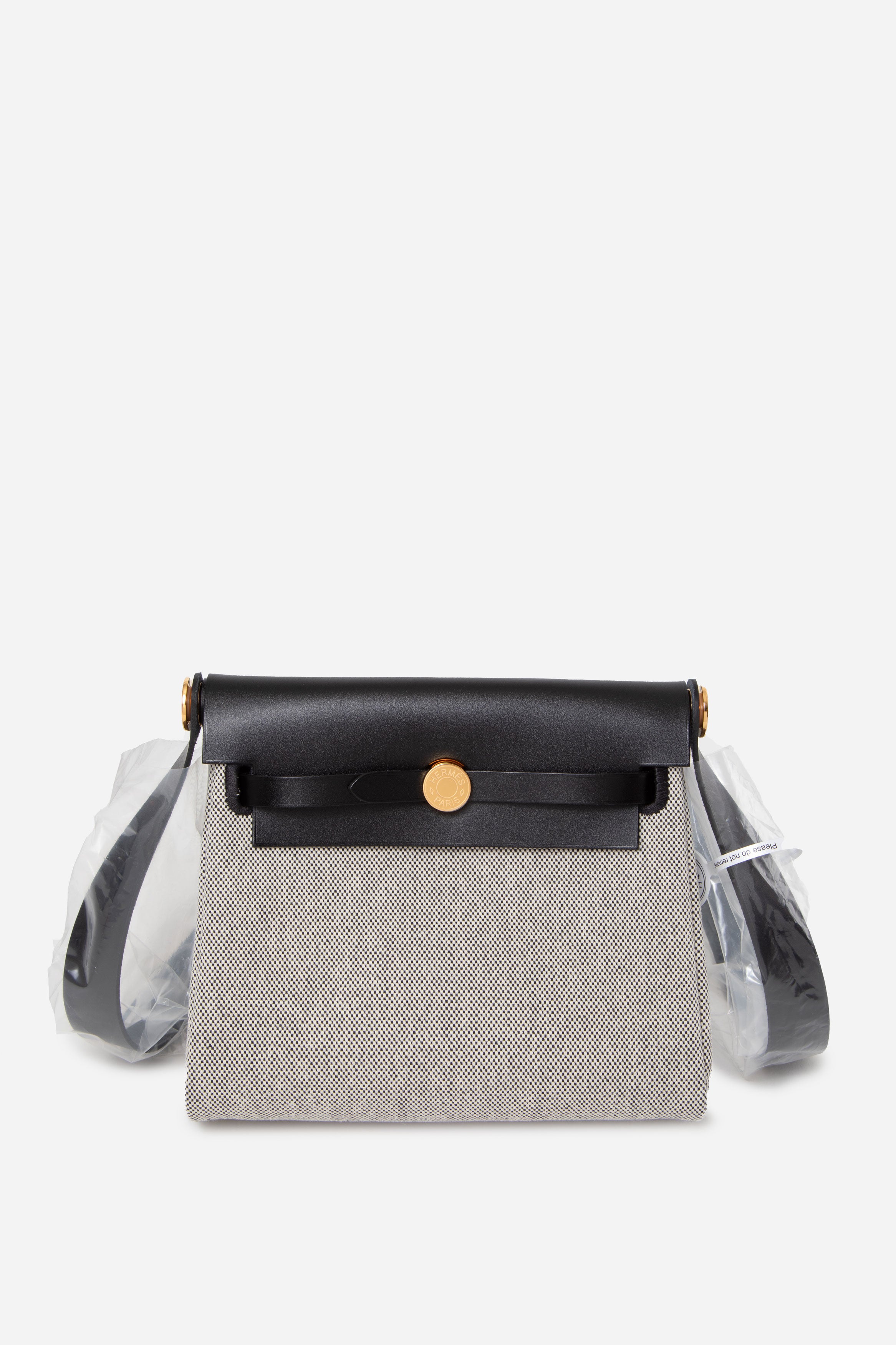 Hermes 2025 Mini Herbag Black/White GHW NWT