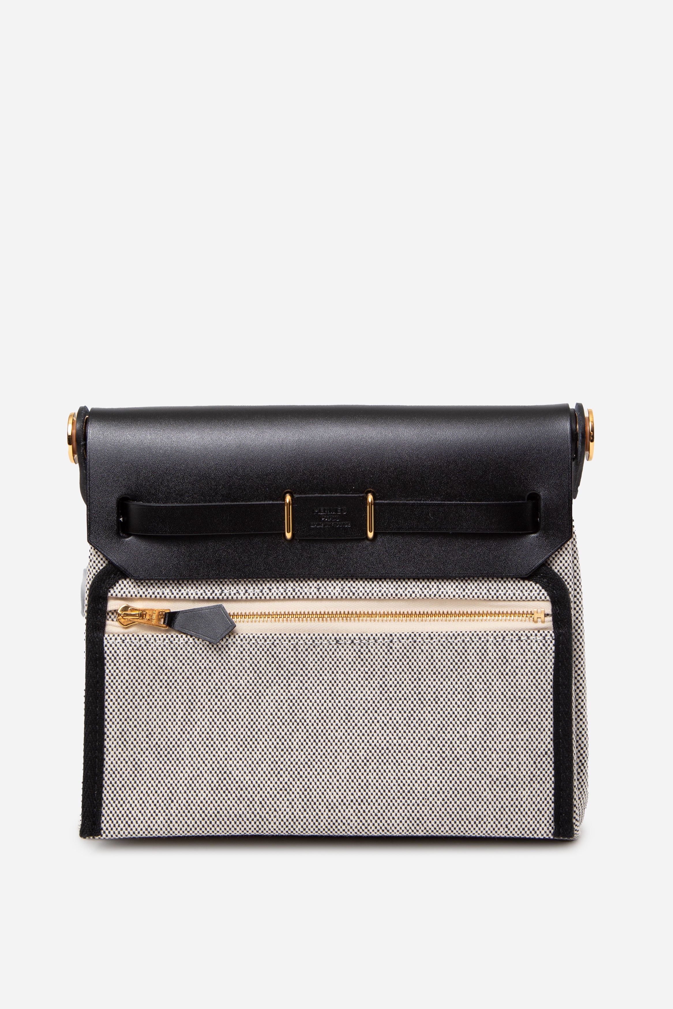 Hermes 2025 Mini Herbag Black/White GHW NWT