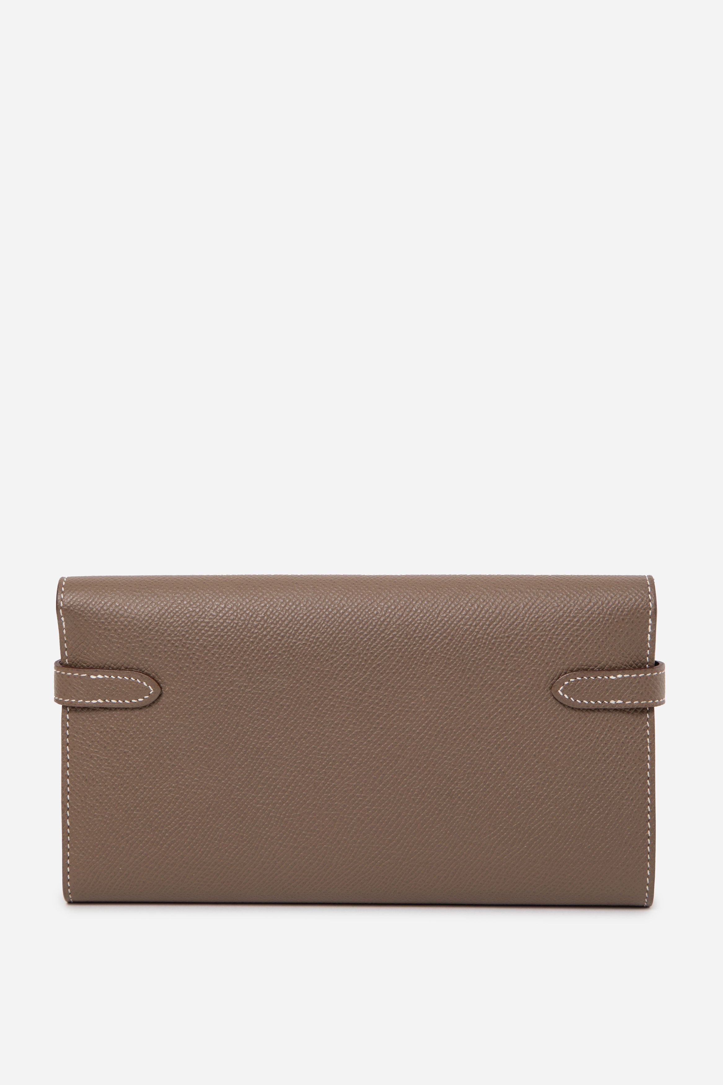 HERMES 2017 Epsom Kelly Long Wallet Etoupe