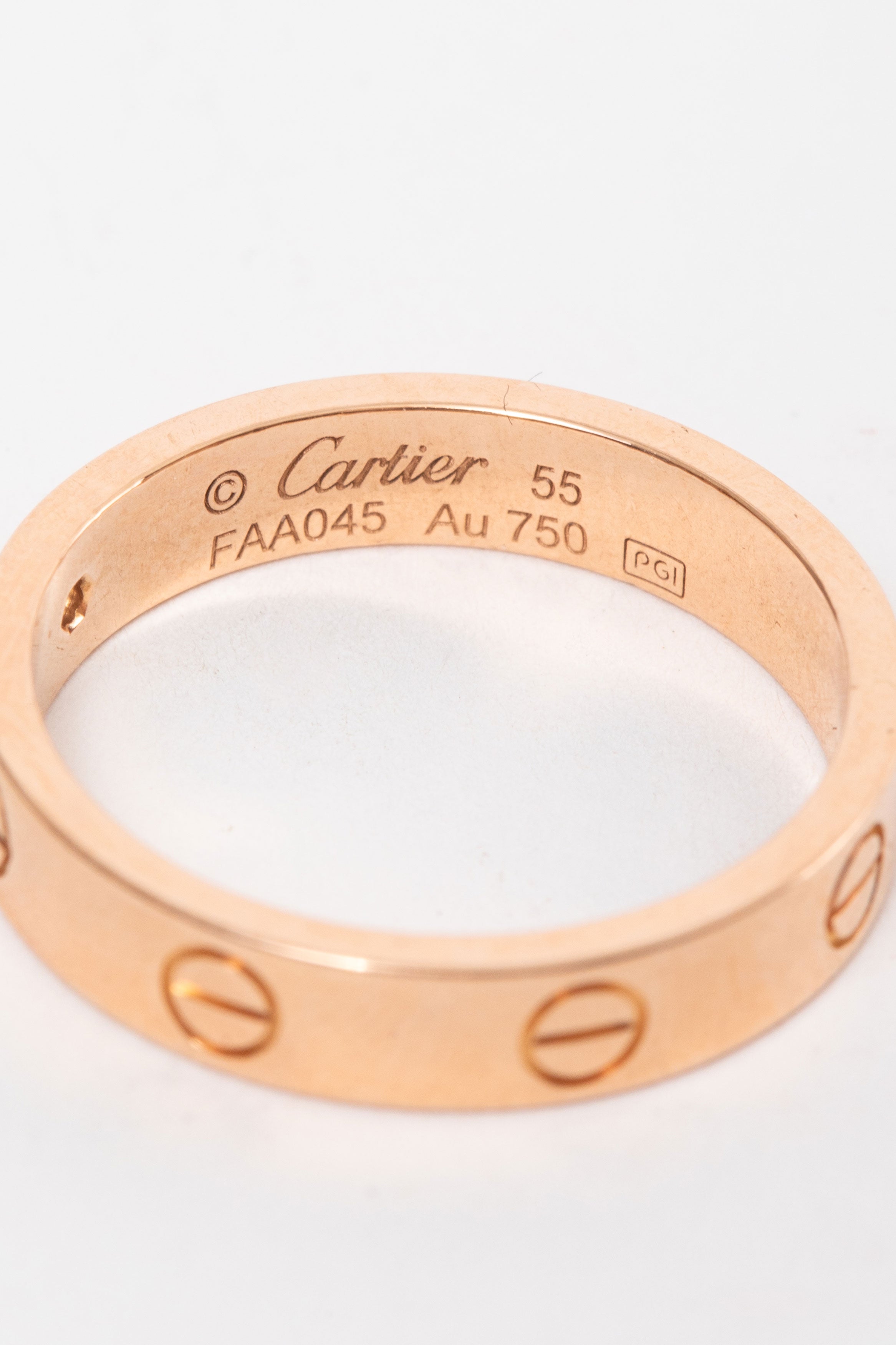 Cartier Love Ring Small, 1 Diamond 18K Rose Gold #55