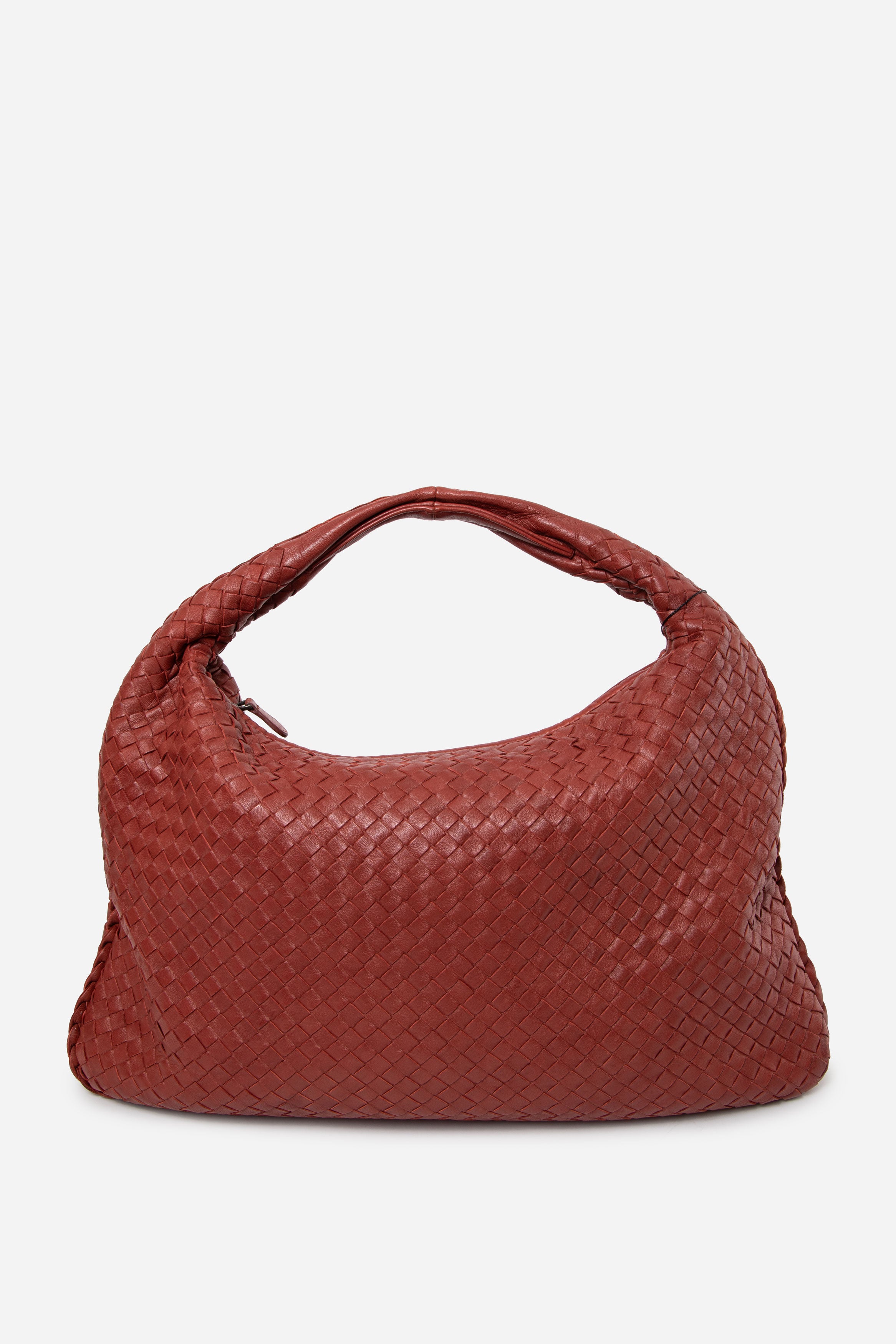 Bottega Veneta Red Intrecciato Veneta Hobo