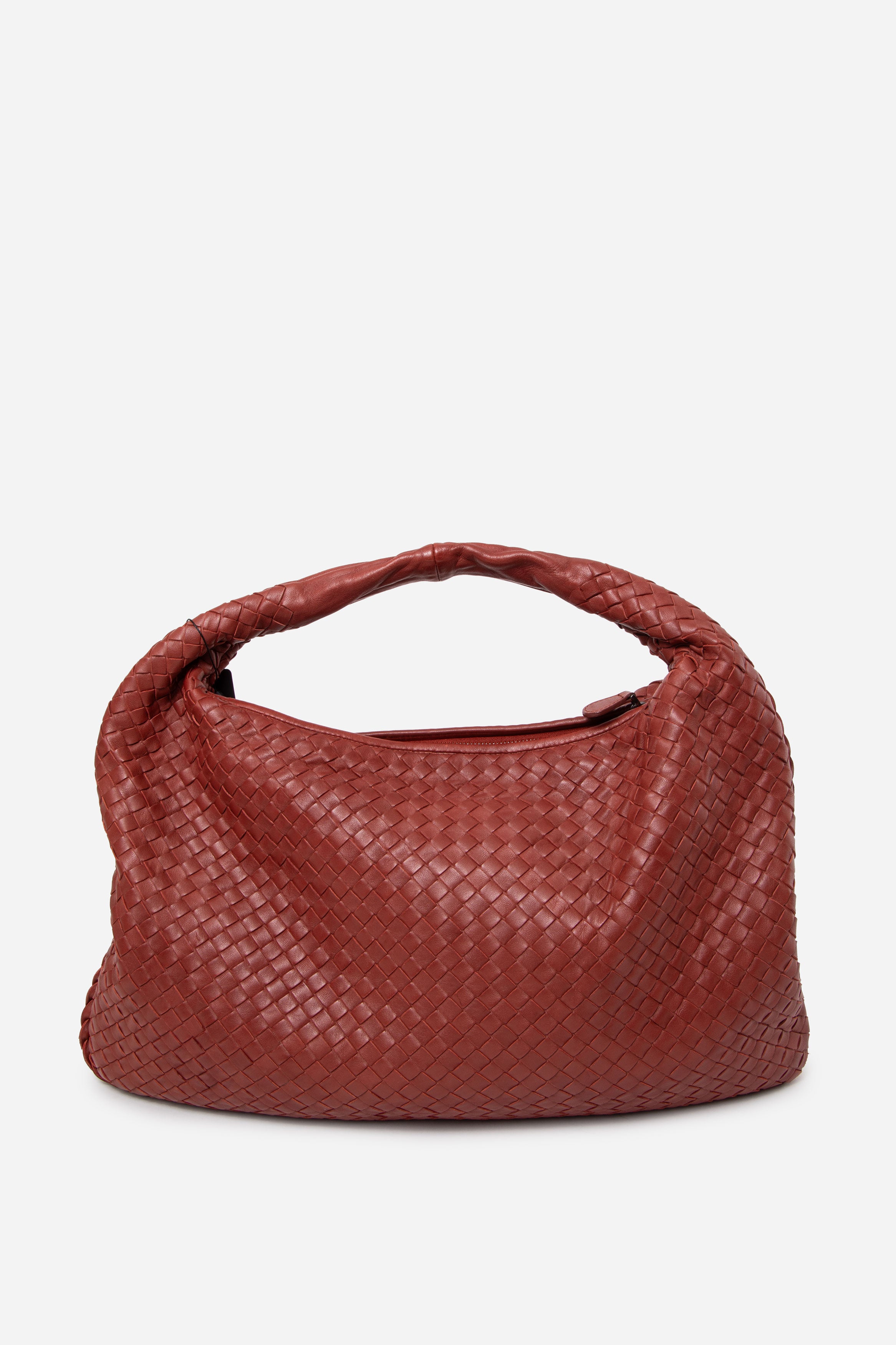 Bottega Veneta Red Intrecciato Veneta Hobo