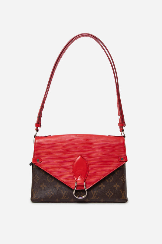 Louis Vuitton 2017 Monogram Epi Saint Michel Coquelicot Shoulder Bag