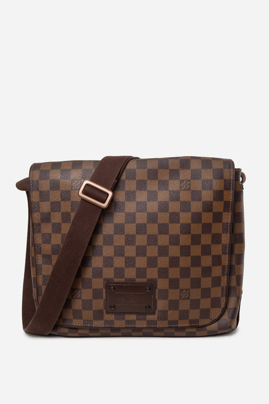 Louis Vuitton 2009 Damier Ebene Brooklyn Crossbody Bag MM