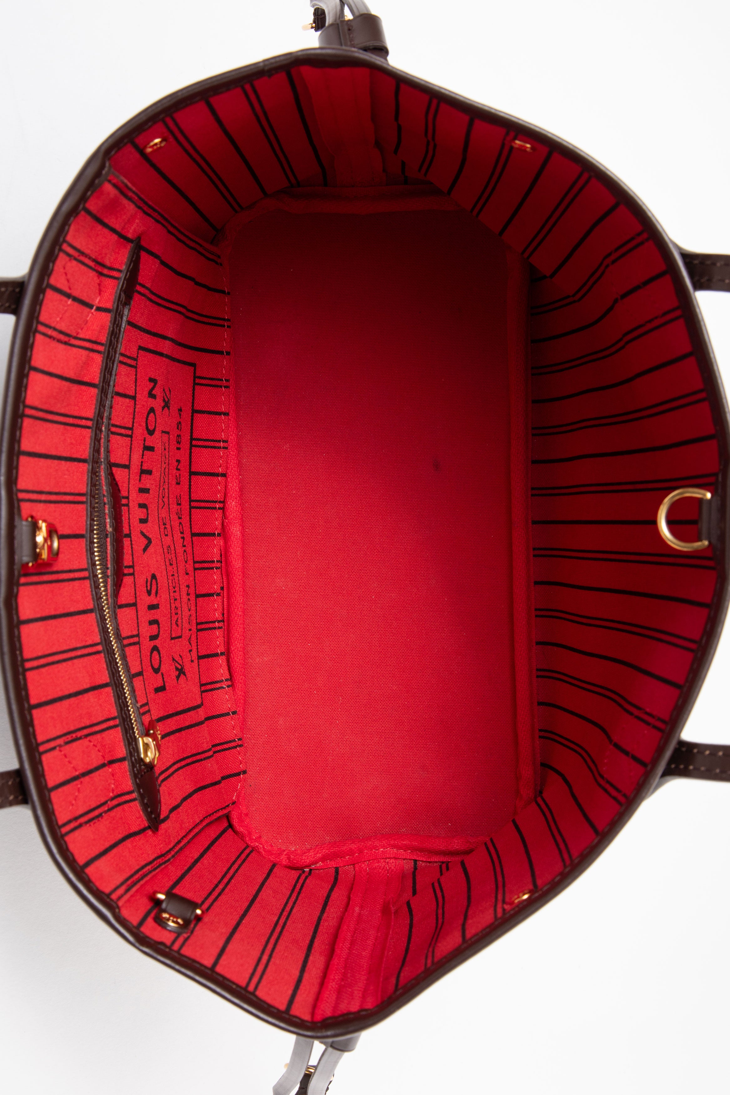 Louis Vuitton Damier Ebene Neverfull PM Tote Bag