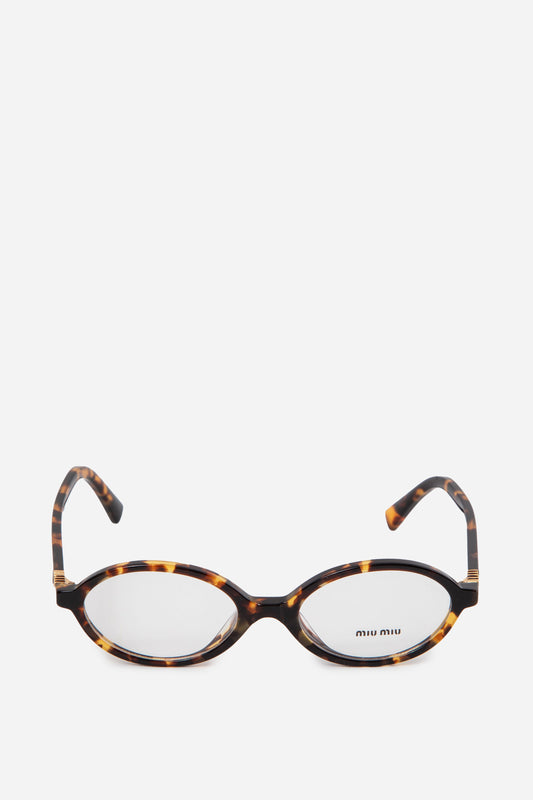MIU MIU Oval-frame Tortoiseshell Acetate Optical Glasses
