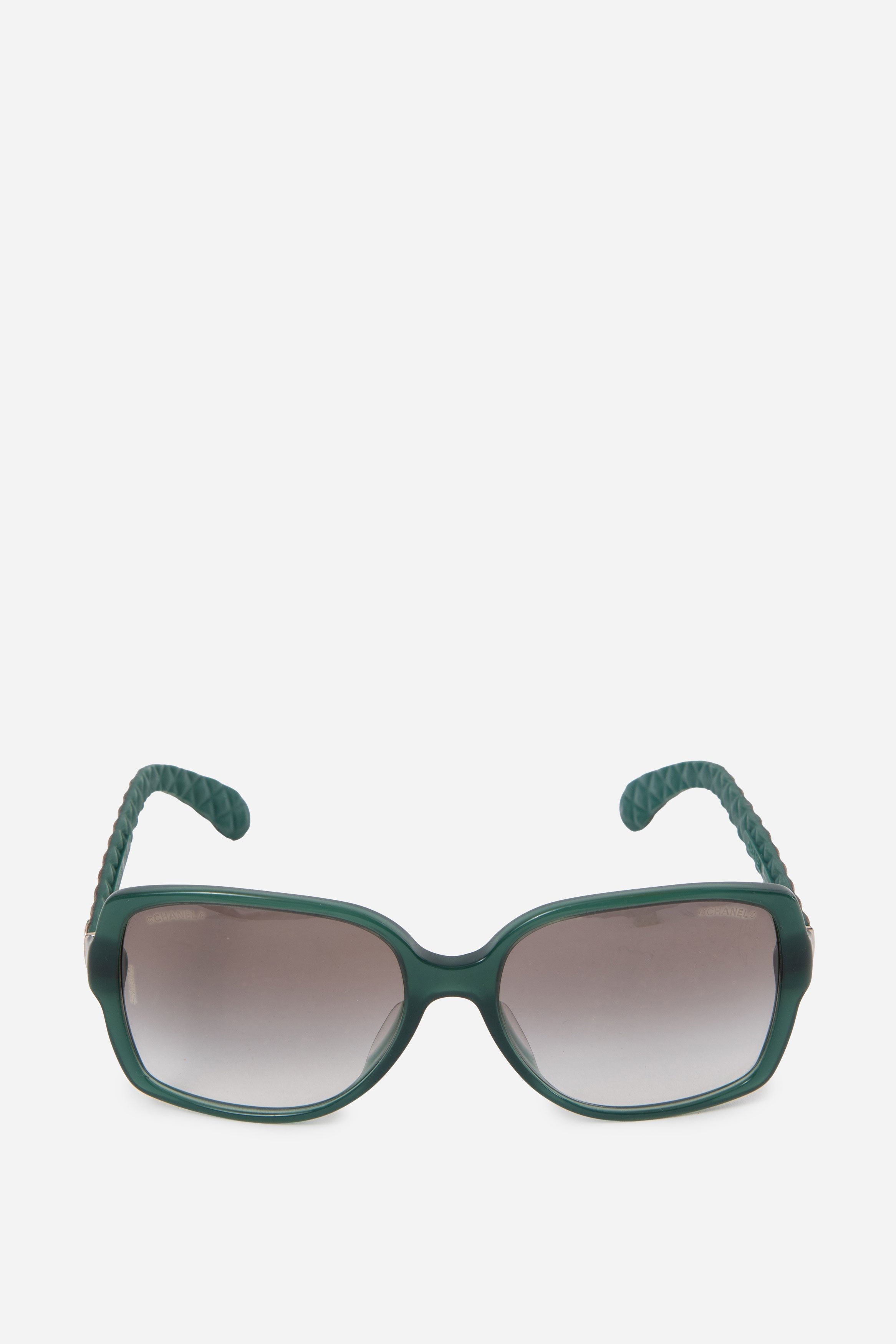 Pre-Owned Chanel Green/Grey Square Sunglasses