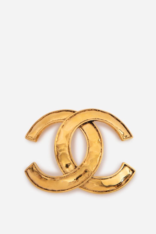 CHANEL 90's CC Brooch Pin Gold