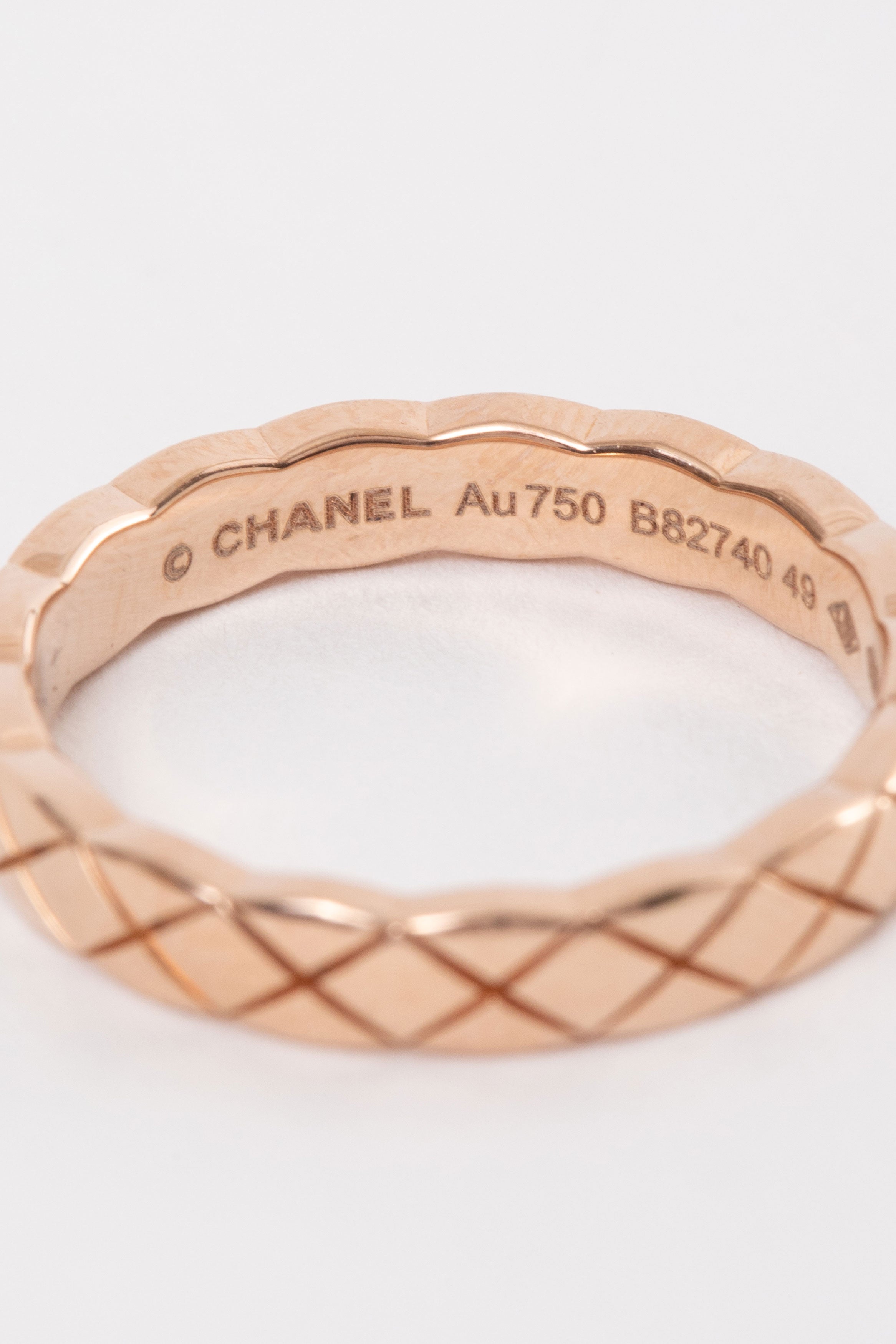 Pre-Owned Chanel 18K Mini Quilted Coco Crush Ring #49