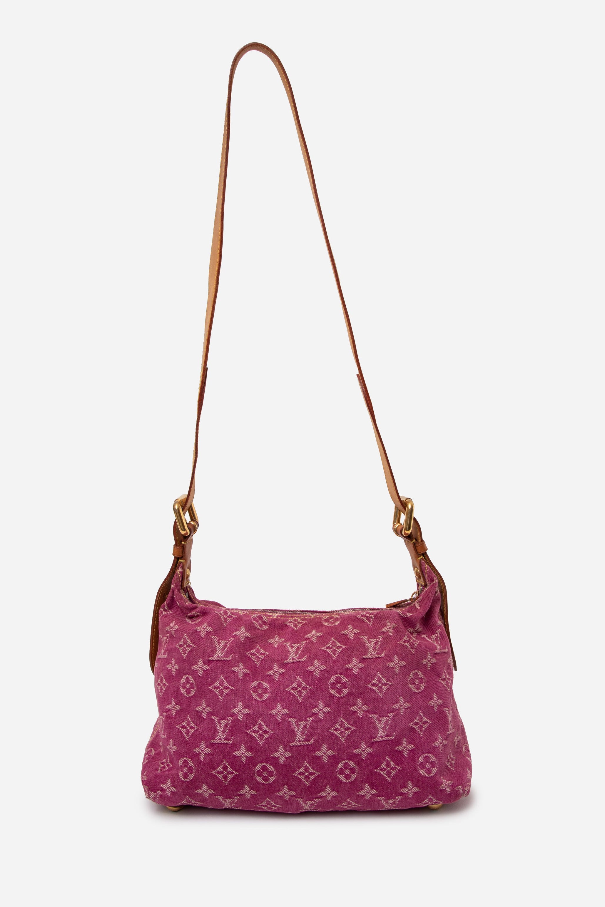 Louis Vuitton Pink Monogram Denim Baggy Crossbody Bag