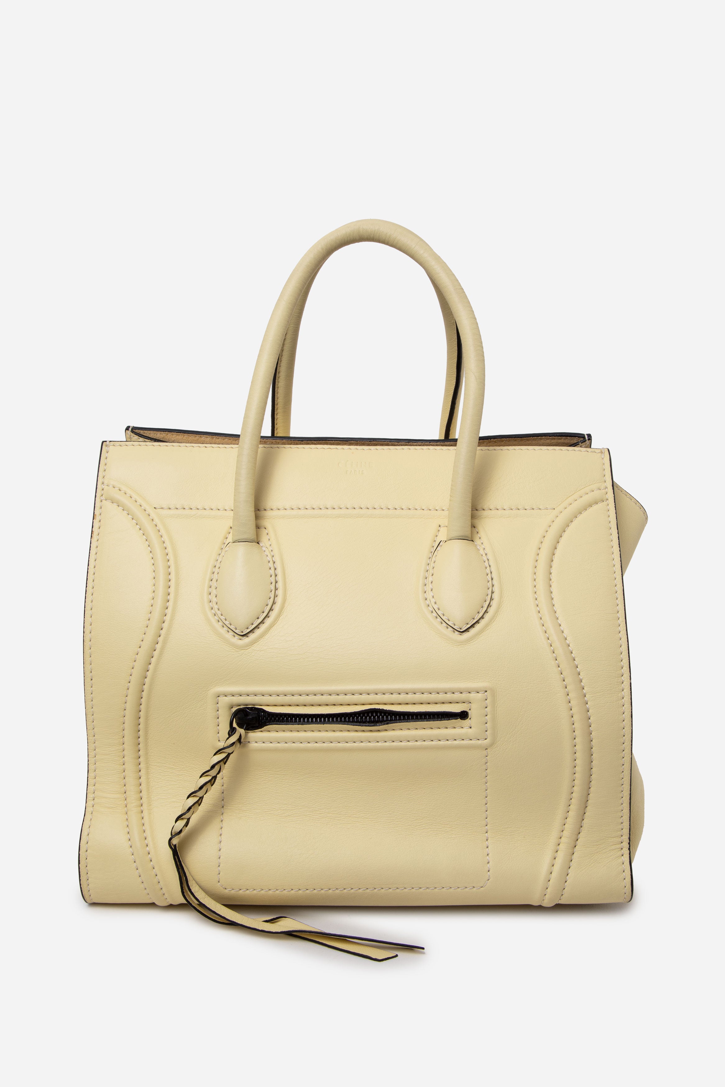 Celine Supple Calfskin Medium Phantom Luggage Tote Yellow