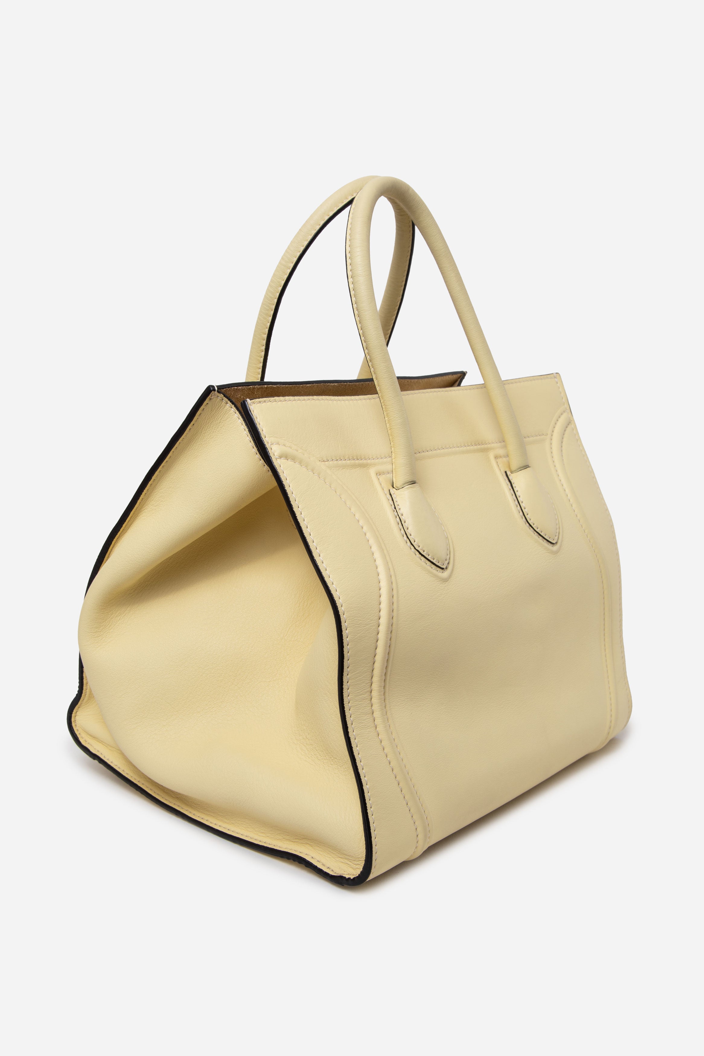 Celine Supple Calfskin Medium Phantom Luggage Tote Yellow