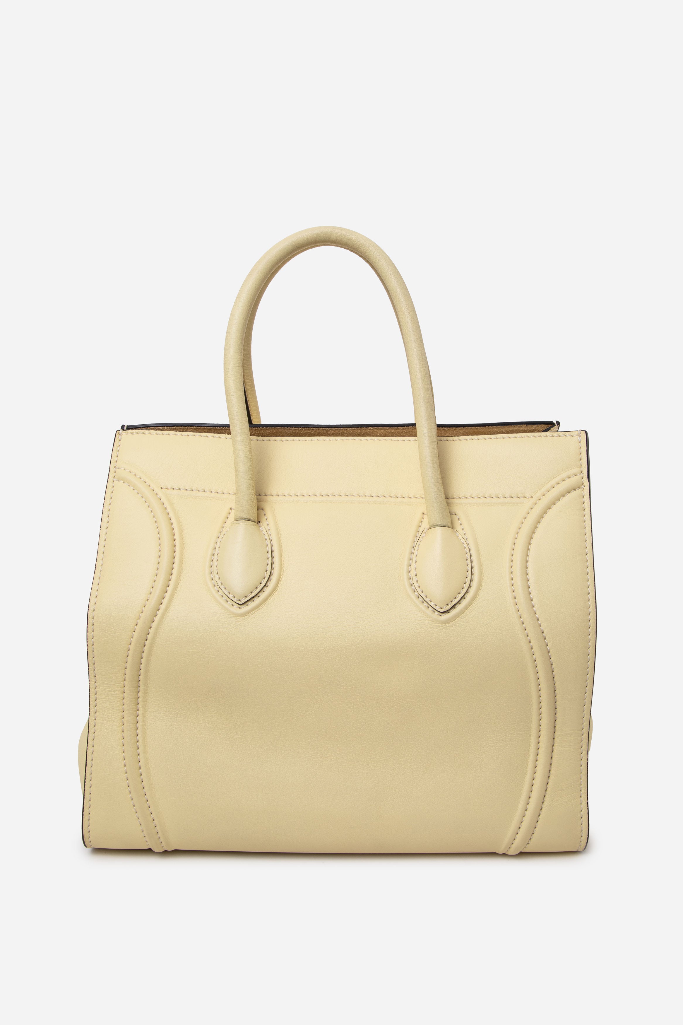 Celine Supple Calfskin Medium Phantom Luggage Tote Yellow