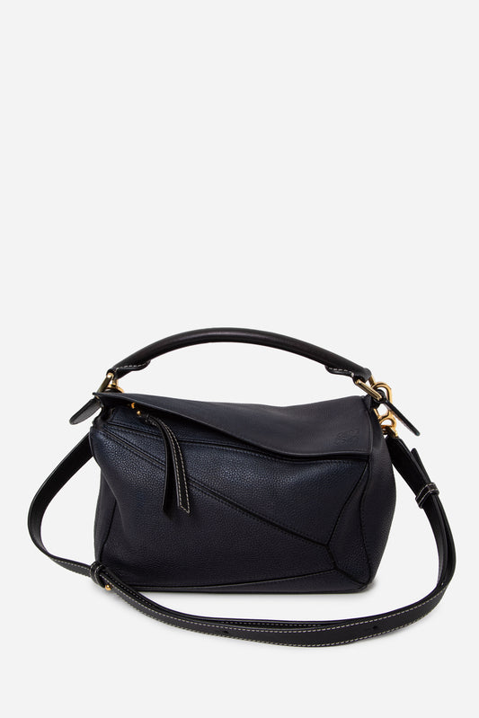 Loewe 2017 Calfskin Small Puzzle Bag Midnight Blue/Black
