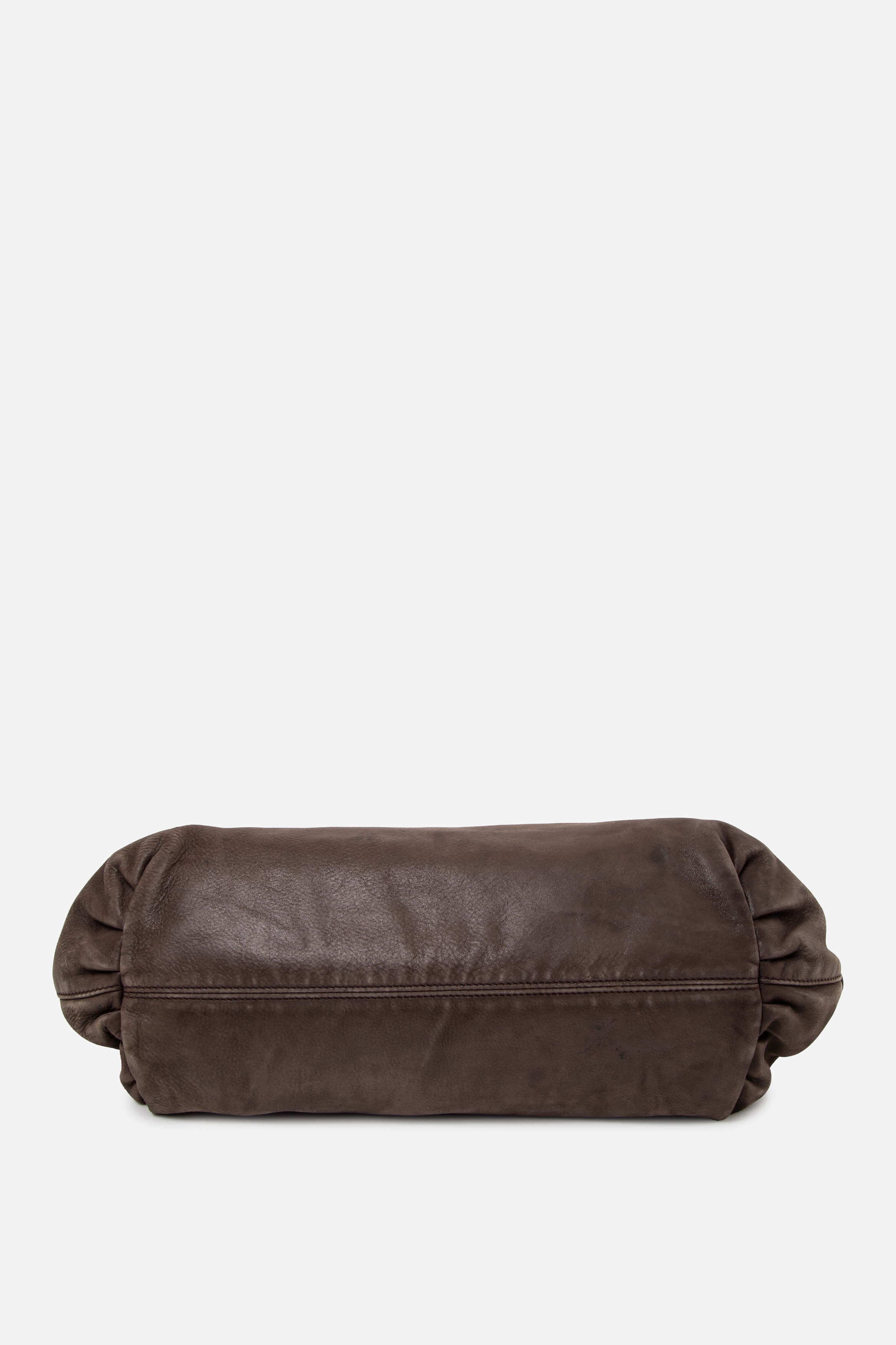 Fendi Brown Metallic Nubuck Medium Chains Tote