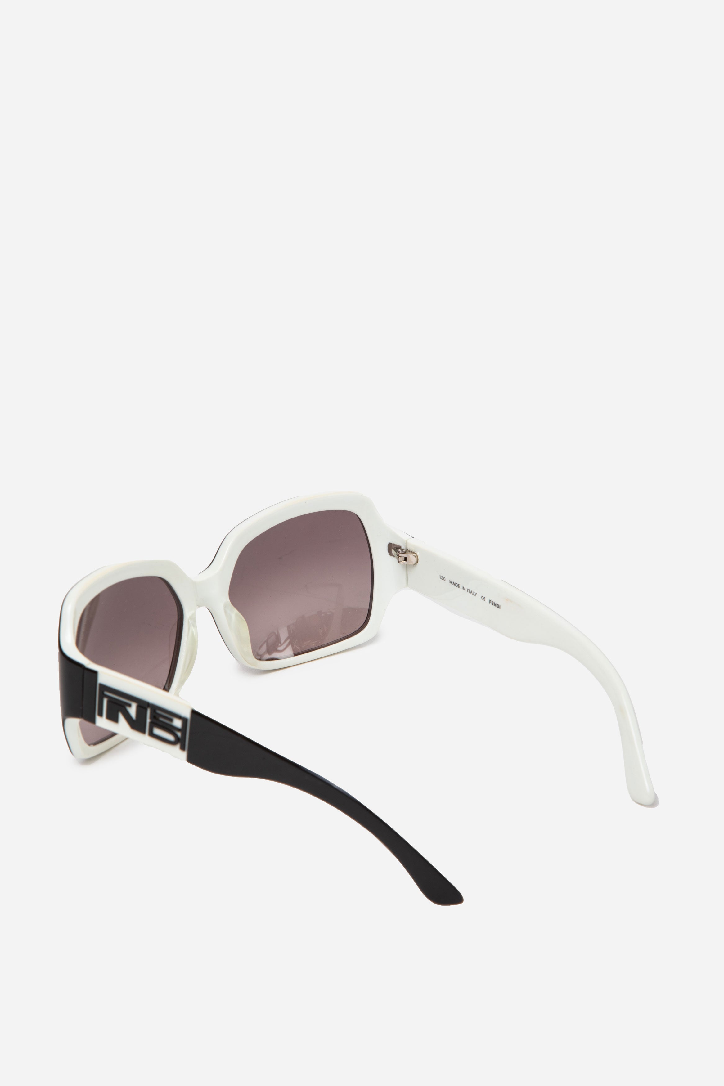 Fendi Black and White Oversized Logo Sunglasses