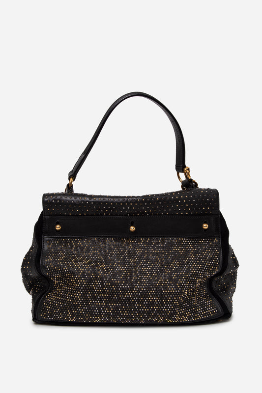 Yves Saint Laurent Black Studded Muse Two Tote bag With Strap