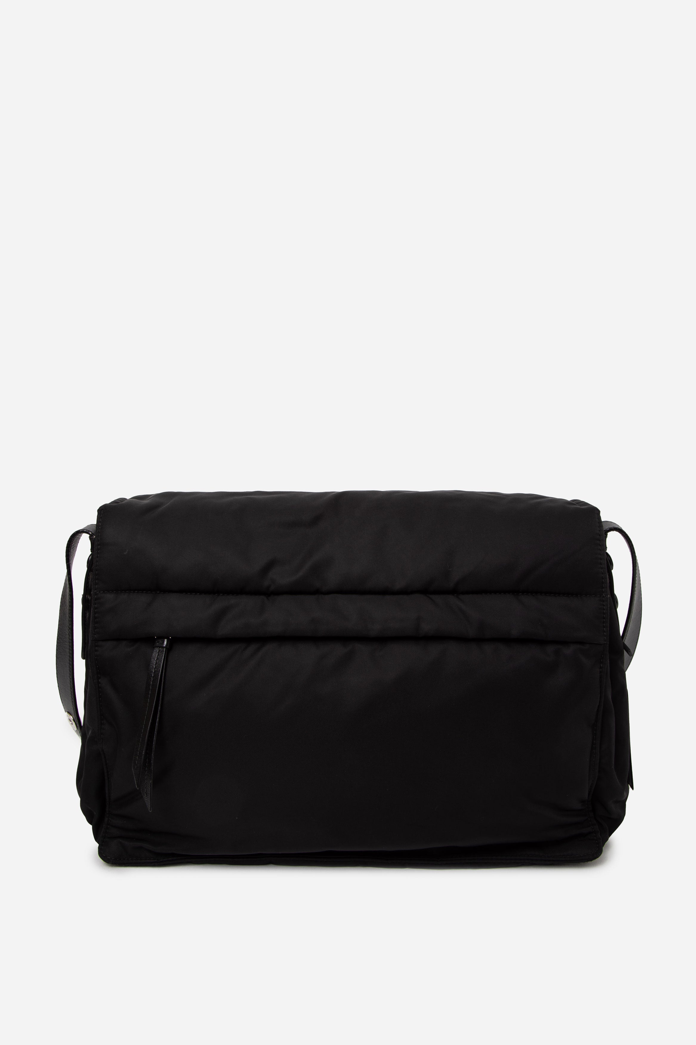 Prada Black Traveller large padded Re-Nylon shoulder bag