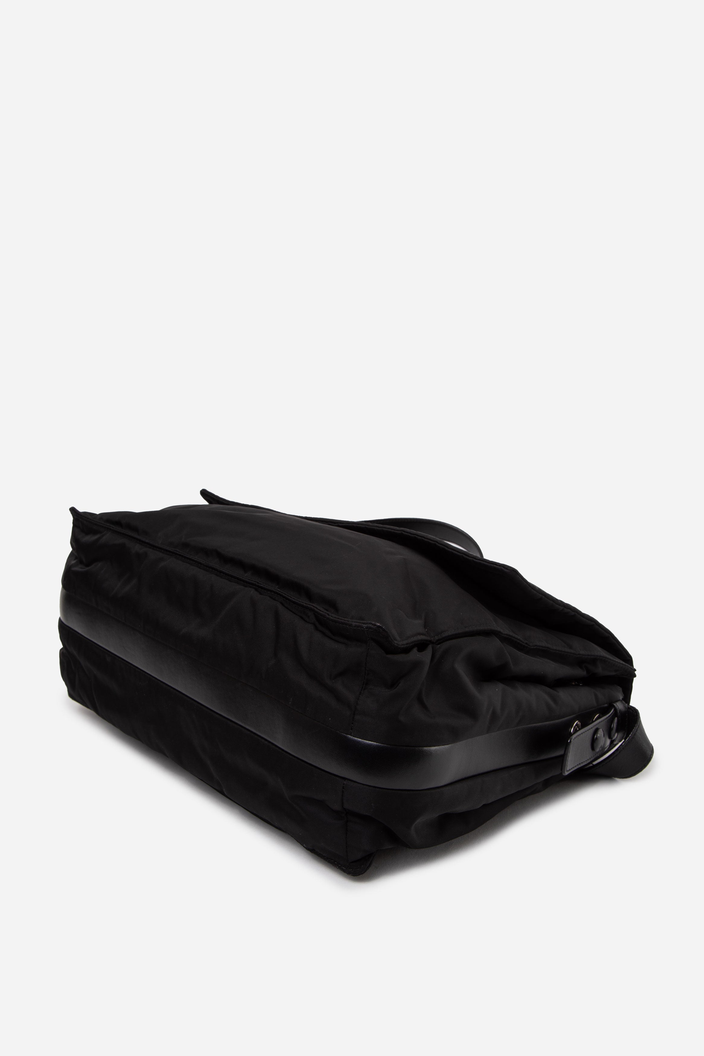 Prada Black Traveller large padded Re-Nylon shoulder bag
