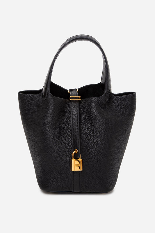 Hermes 2020 Black Picotin 18 Clemence And Alligator Touch GHW