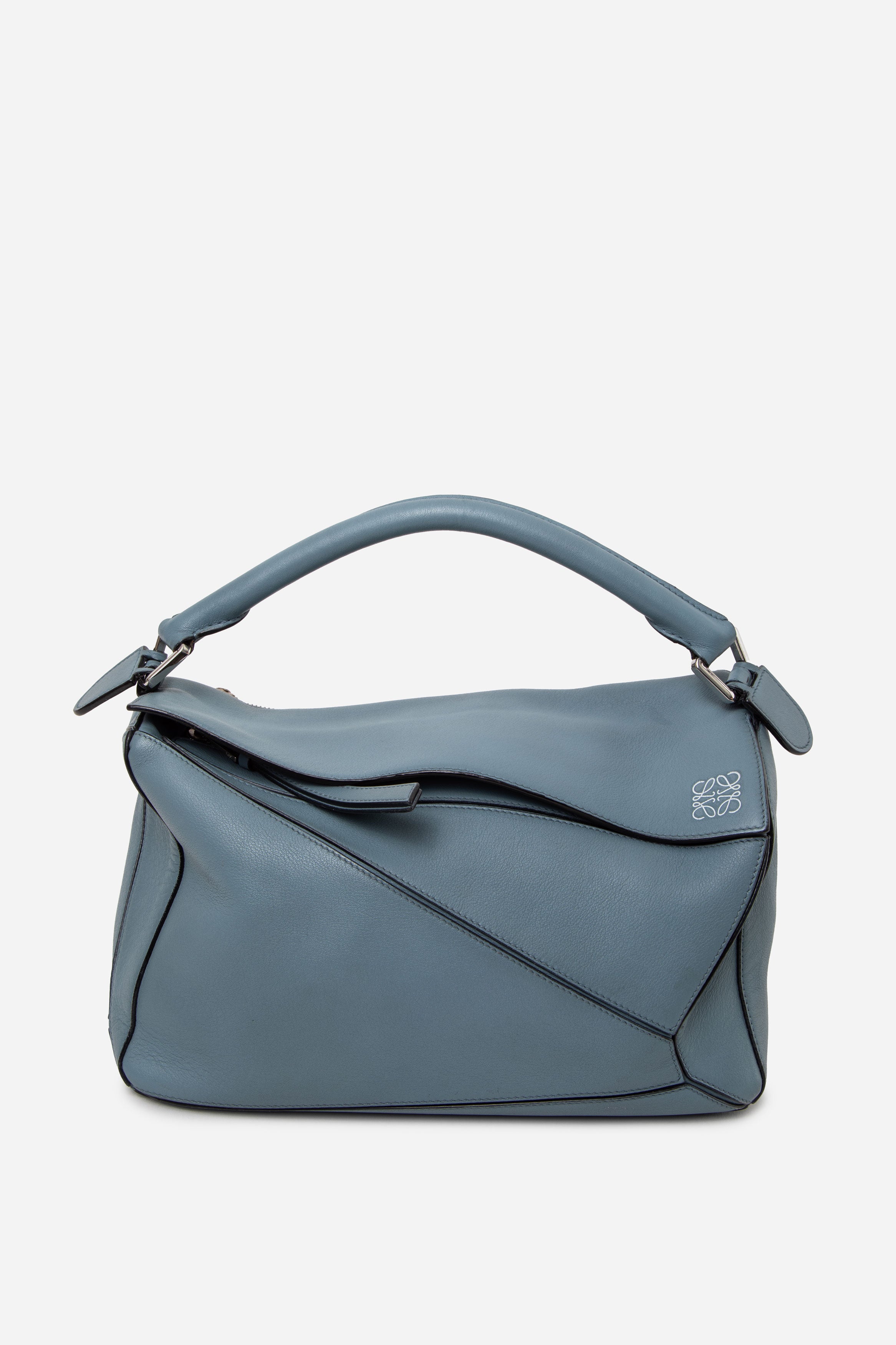 Loewe 2018 Medium Calfskin Puzzle Bag Blue