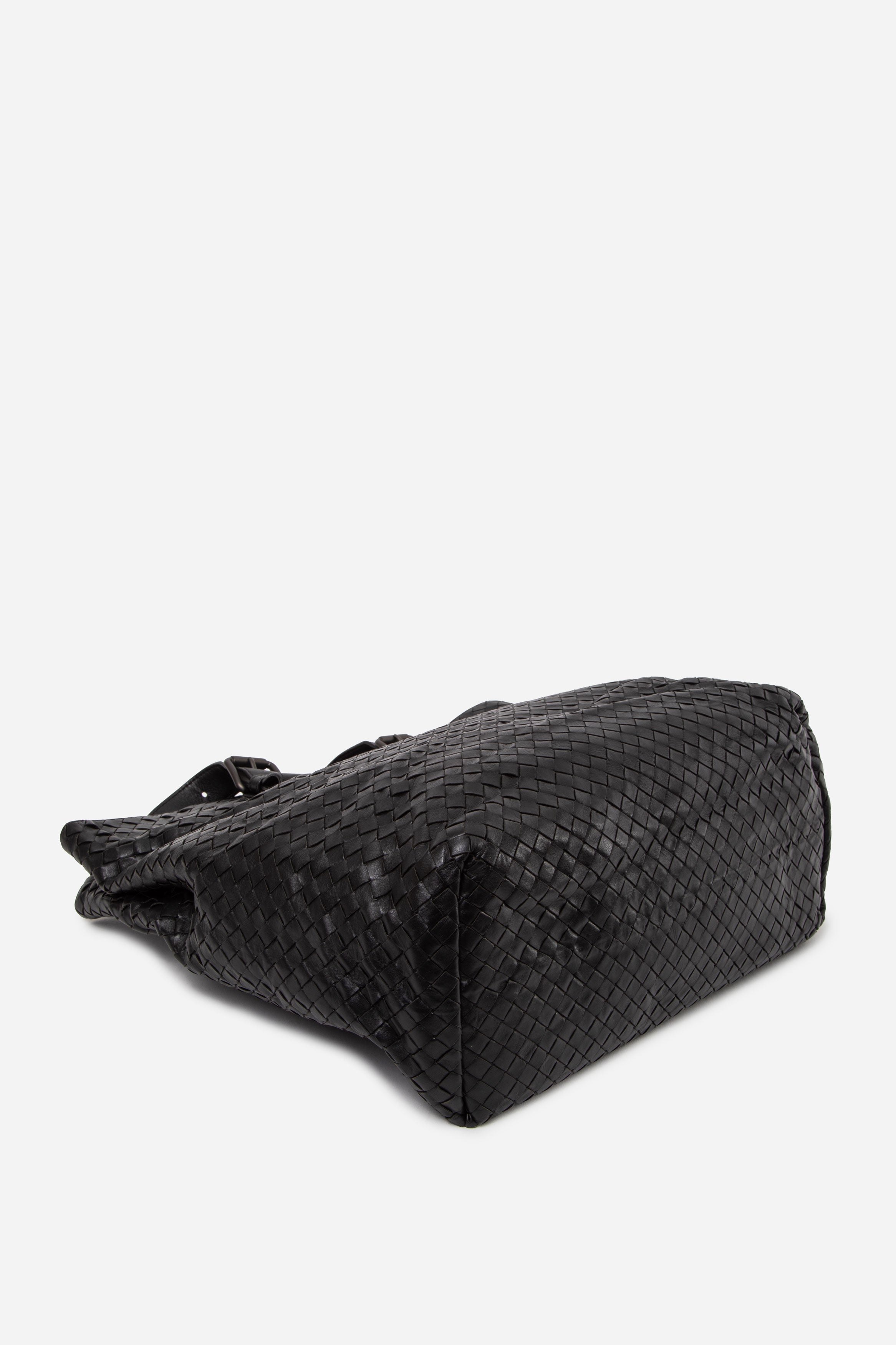 Bottega Veneta Black Nappa Intrecciato Tote Bag