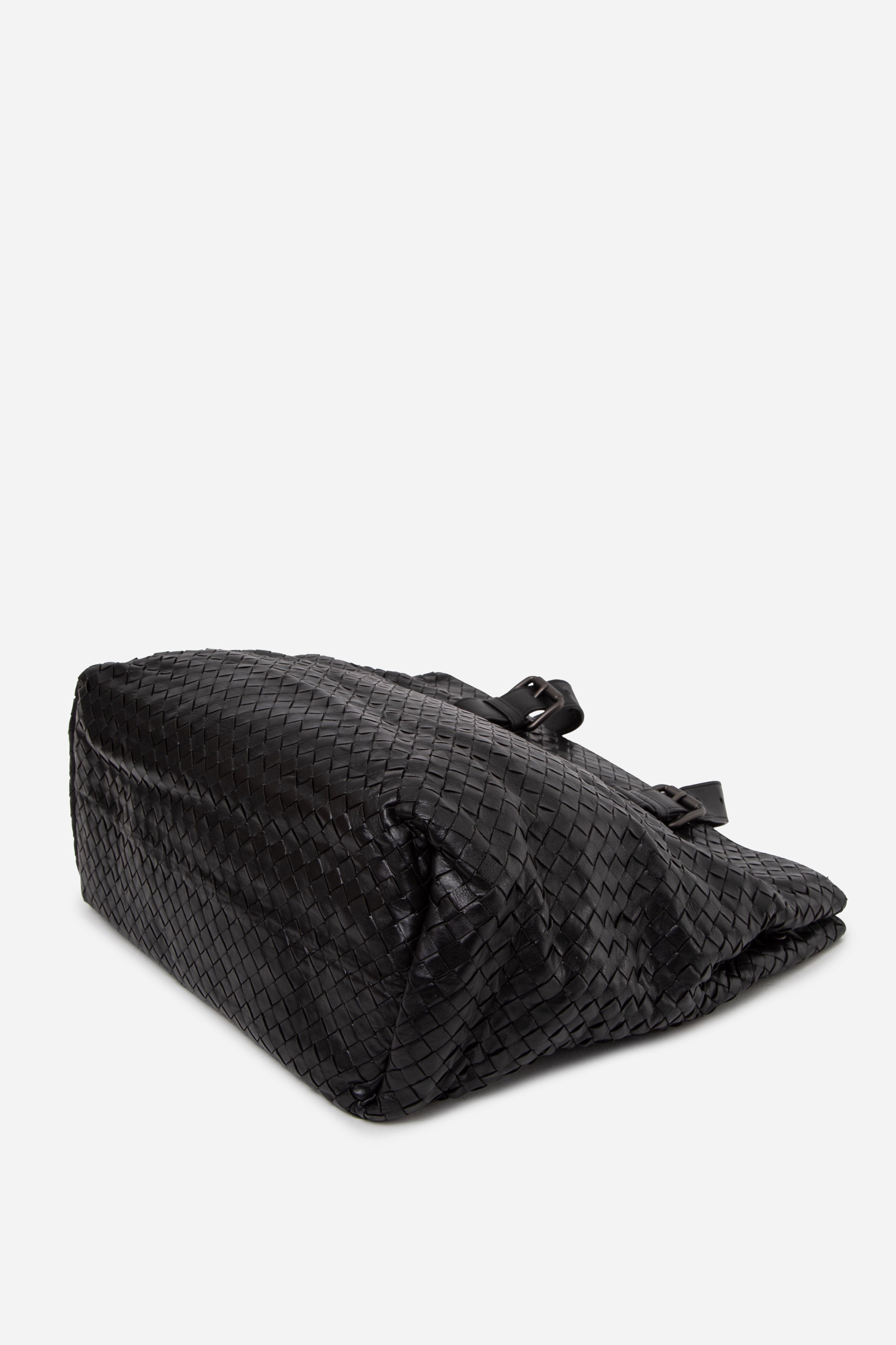 Bottega Veneta Black Nappa Intrecciato Tote Bag